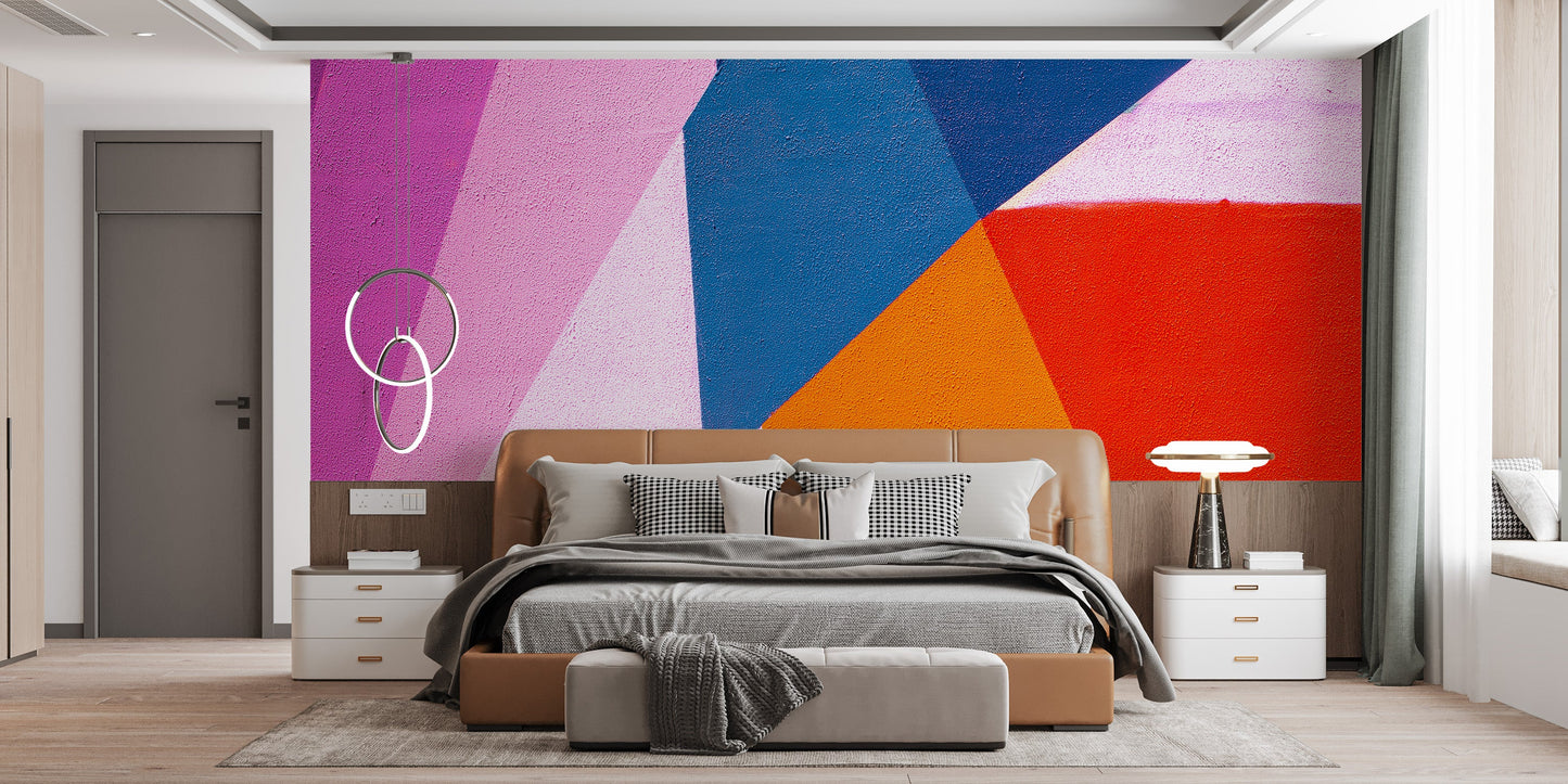 Urban Spectrum Colourful Abstract Wall Mural - Giffywalls