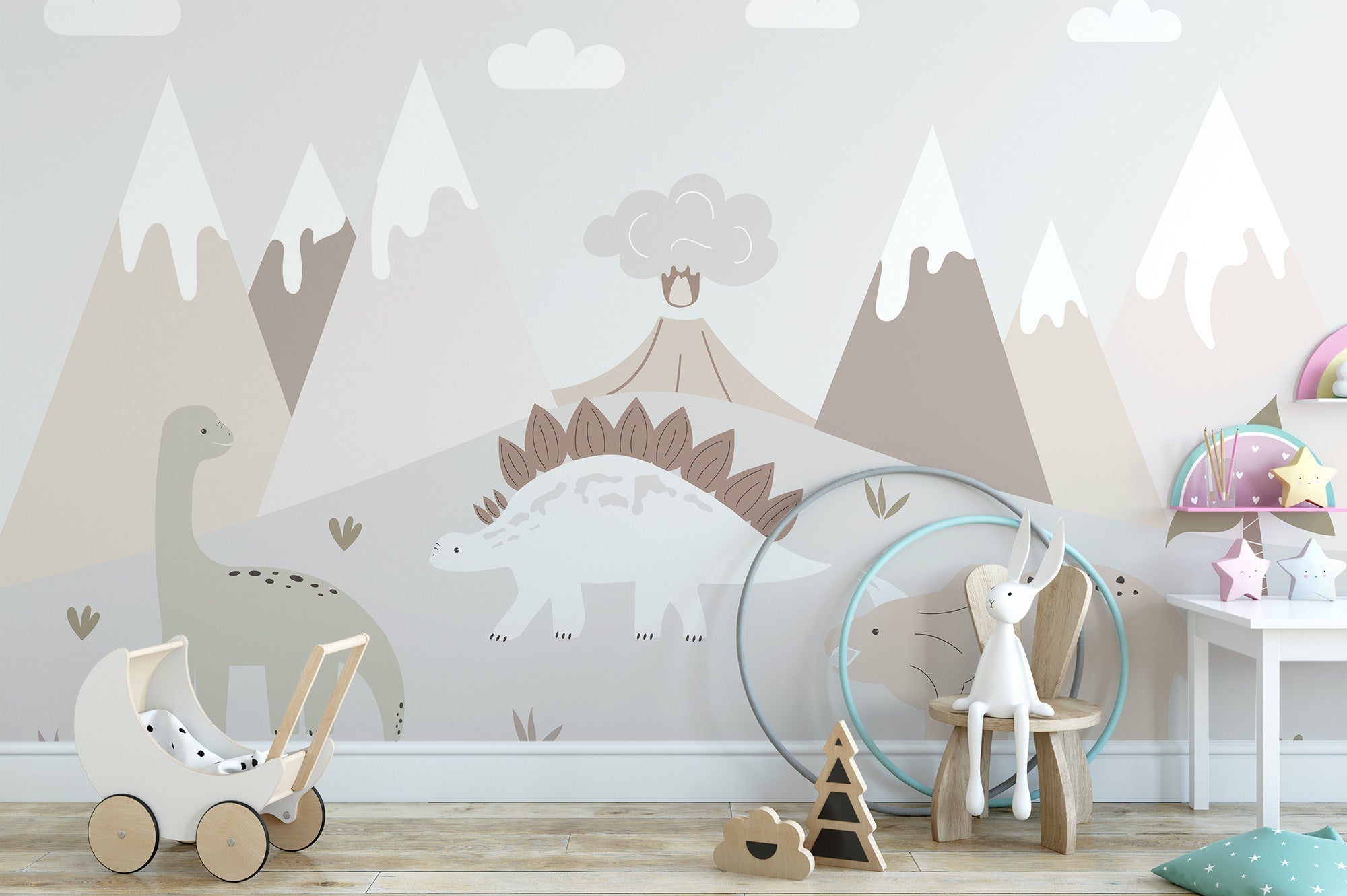 Jurassic Landscape Wall Mural - Giffywalls