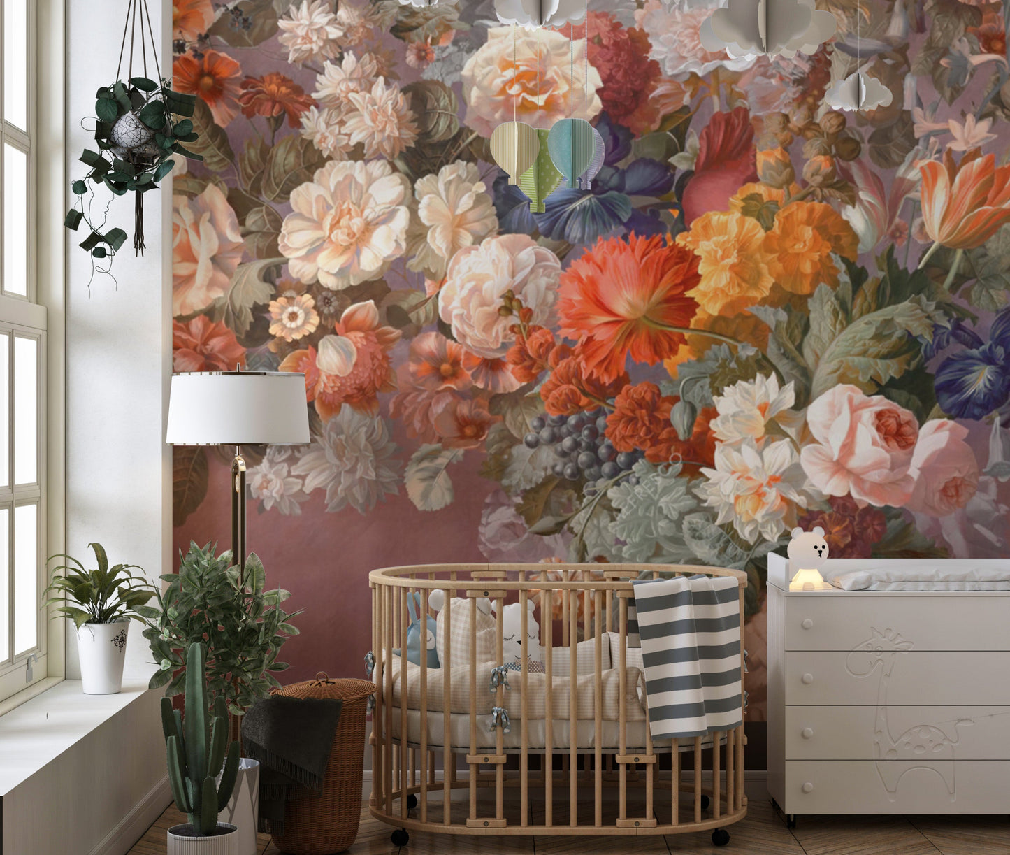 Artistic Floral Dutch Rose Wall Art
