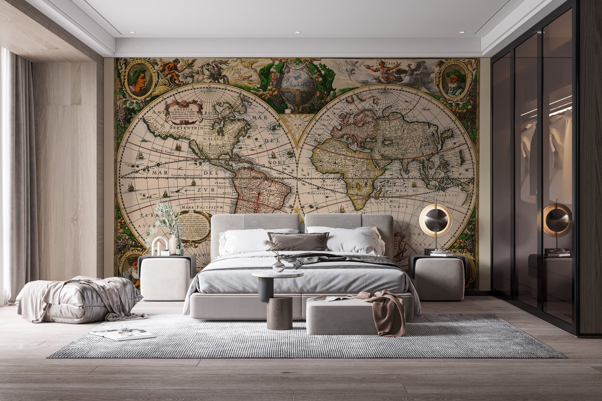 Old Vintage World Map Wallpaper murals - Giffywalls