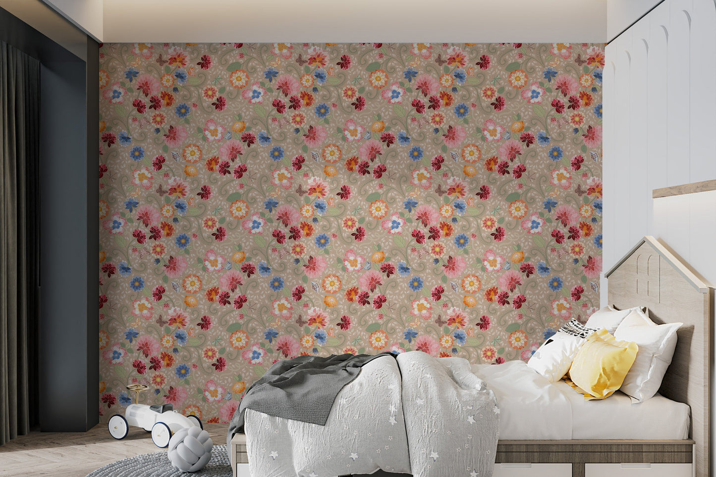 Sophisticated petals wallpaper for serene spaces