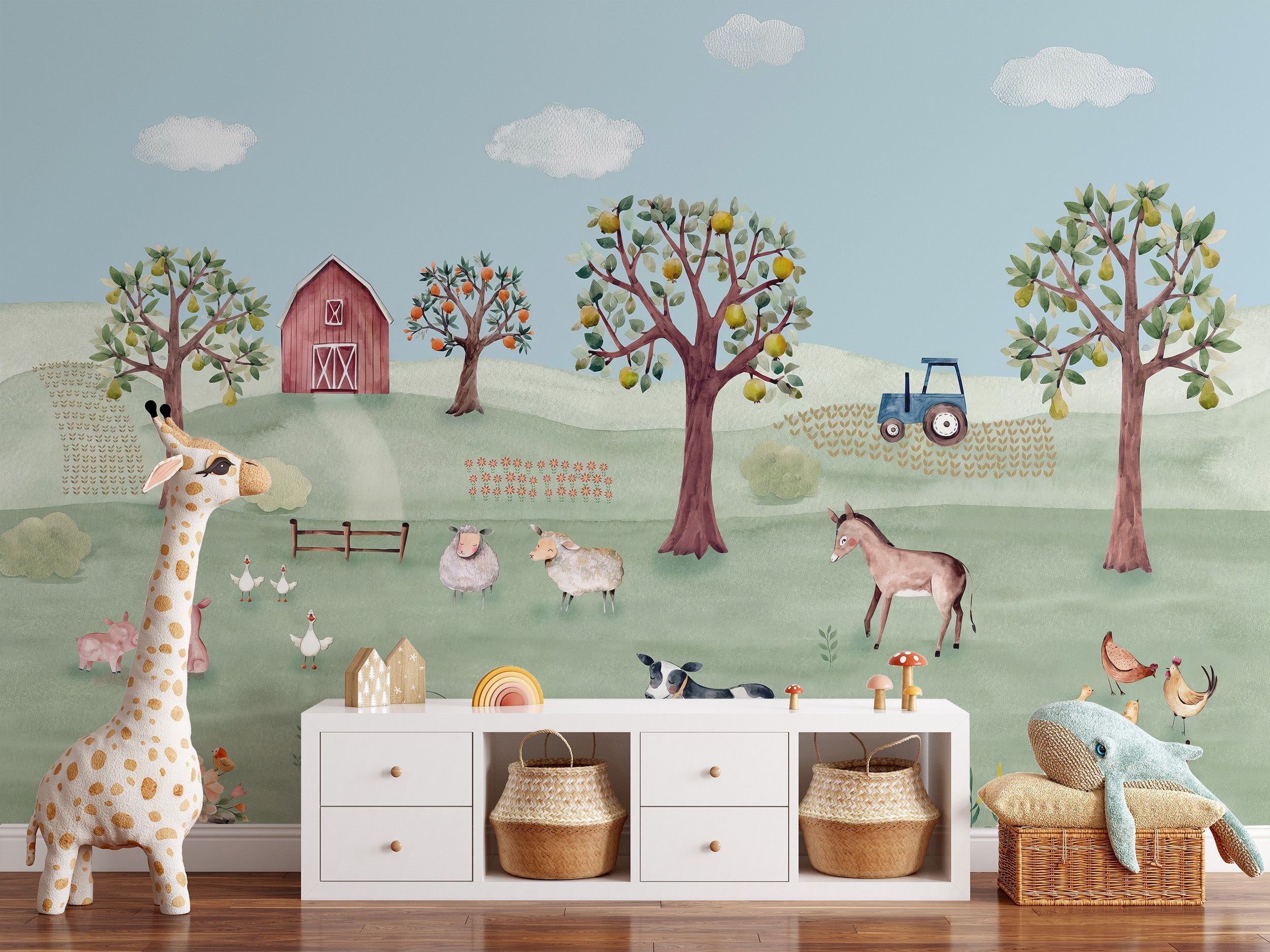 Country Charm Wall Mural - Giffywalls