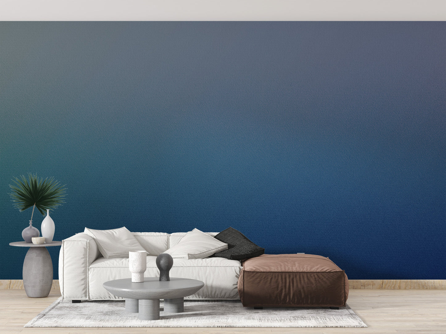 Deep Blue Ombre Textured Wall Mural - Giffywalls