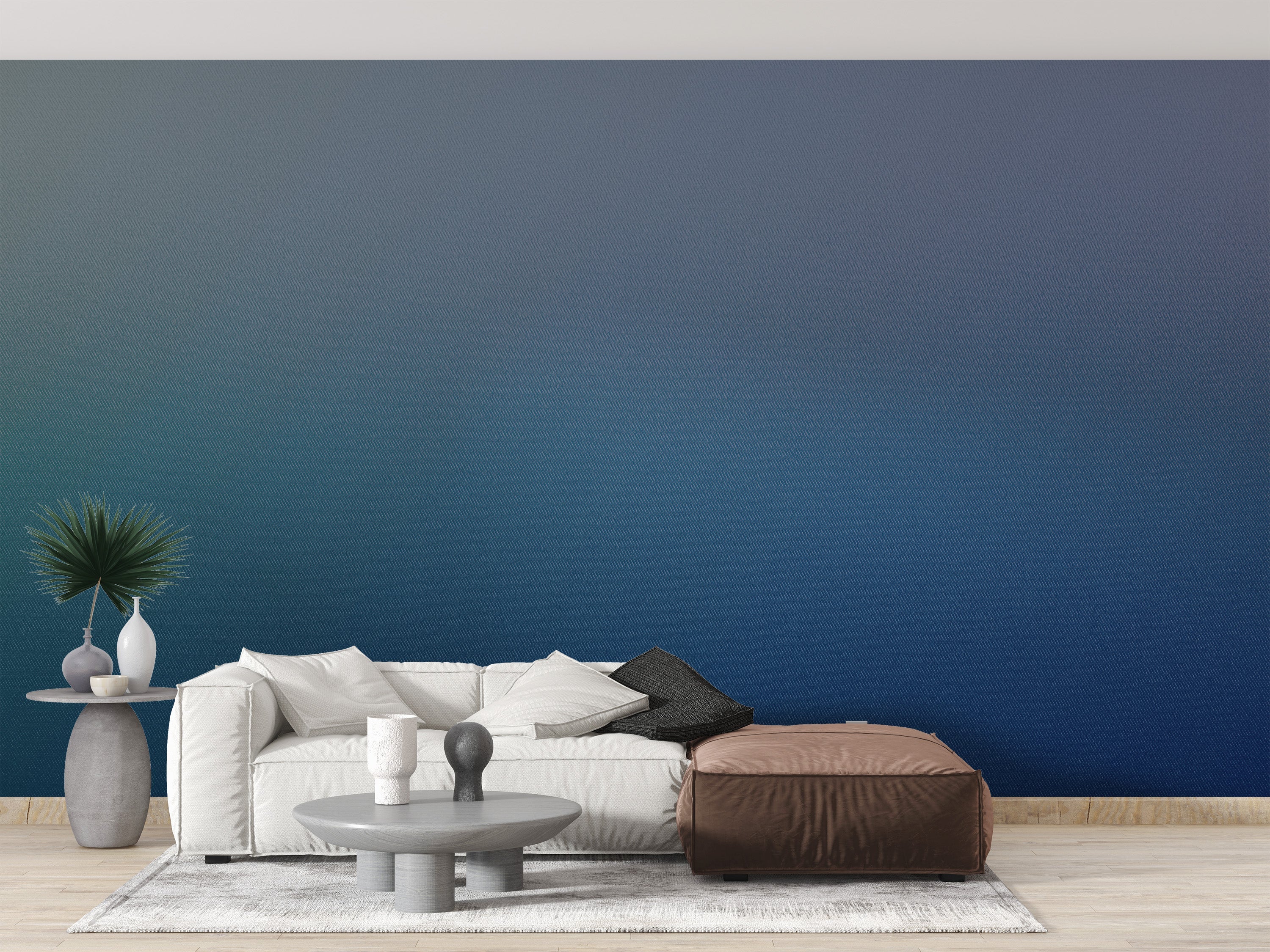 Deep Blue Ombre Textured Wall Mural - Giffywalls