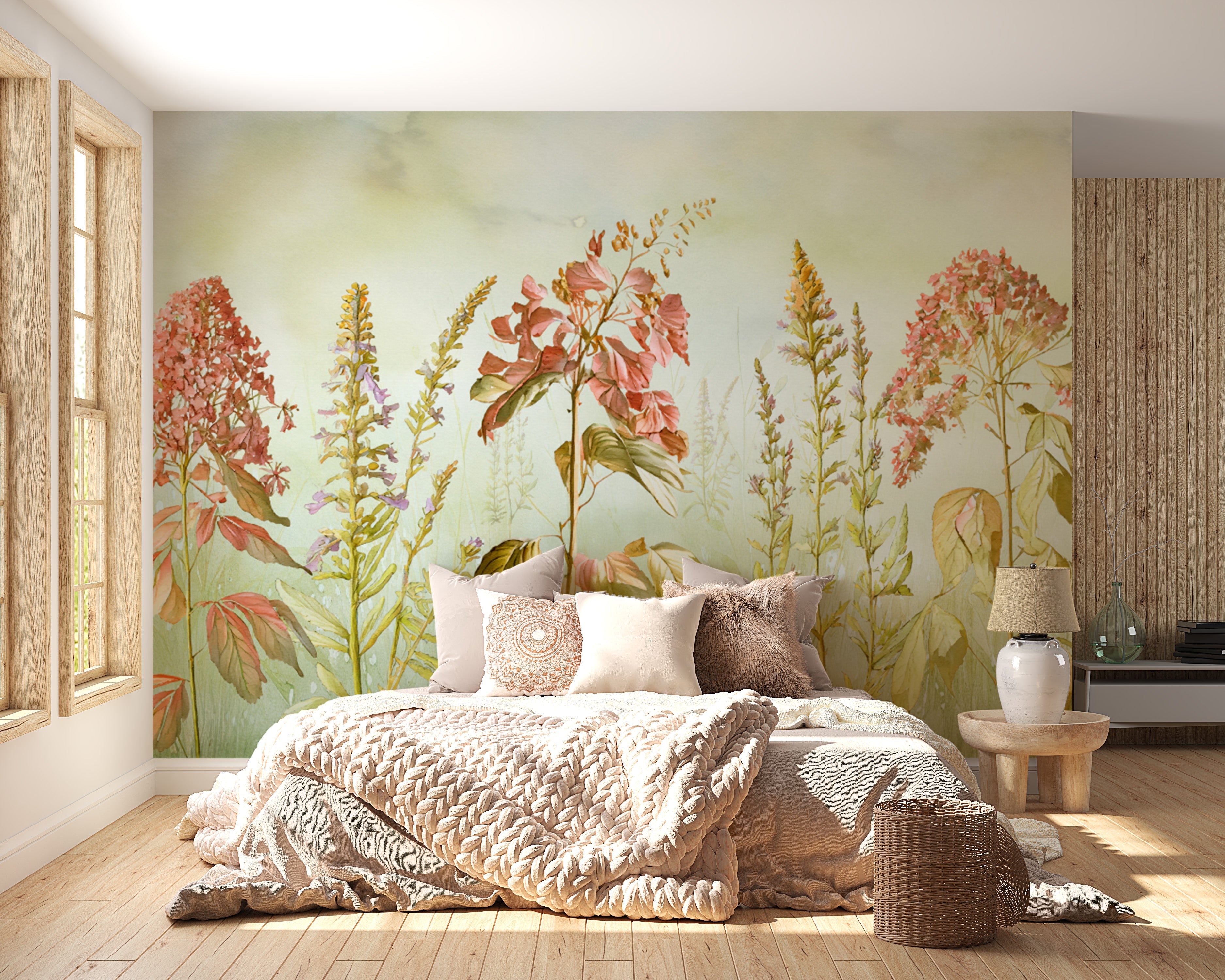 Wild Flowers Meadows Wallpaper Murals - Giffywalls