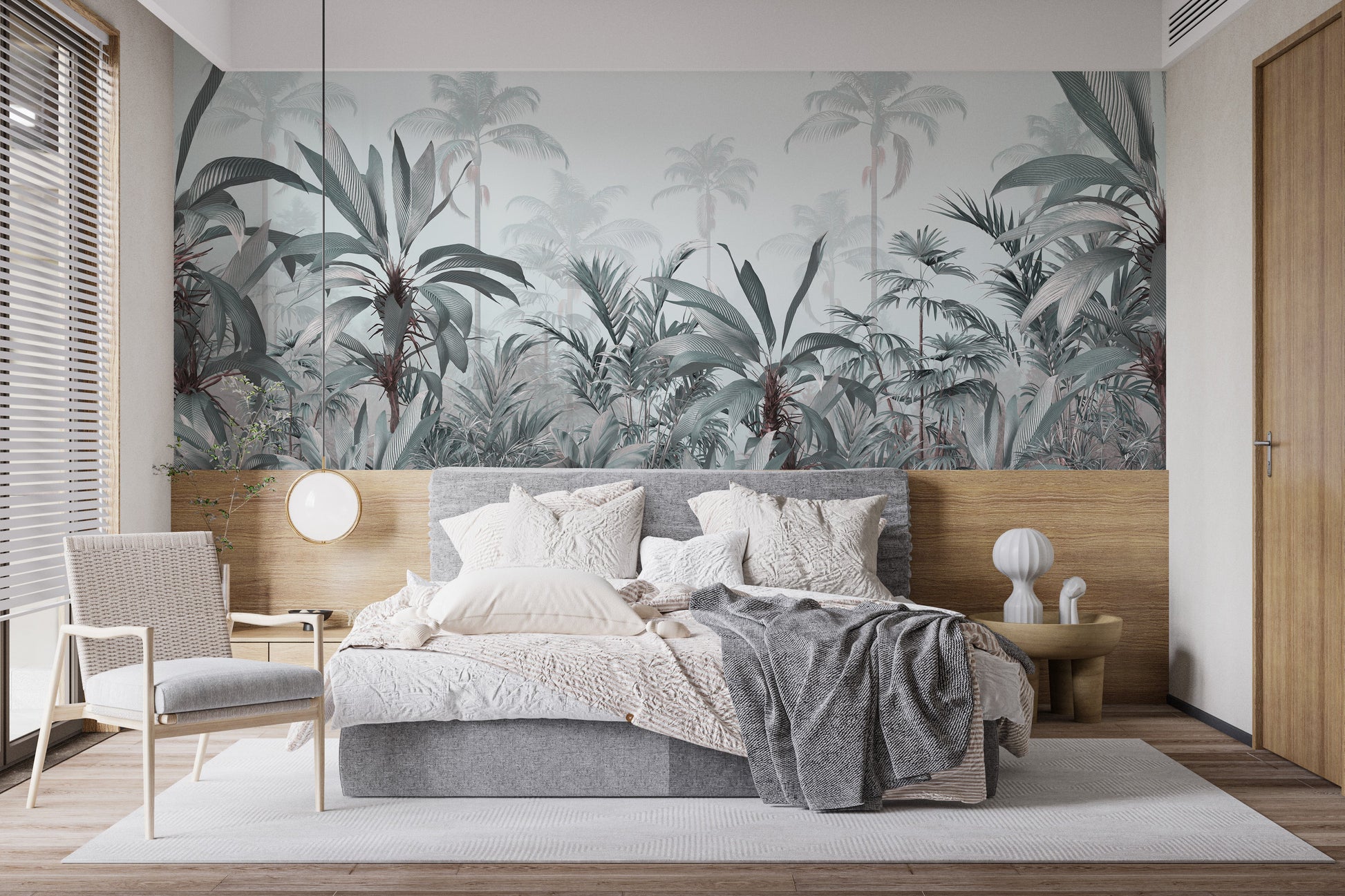 Watercolor Riverside Forest Wallpaper Mural - Giffywalls