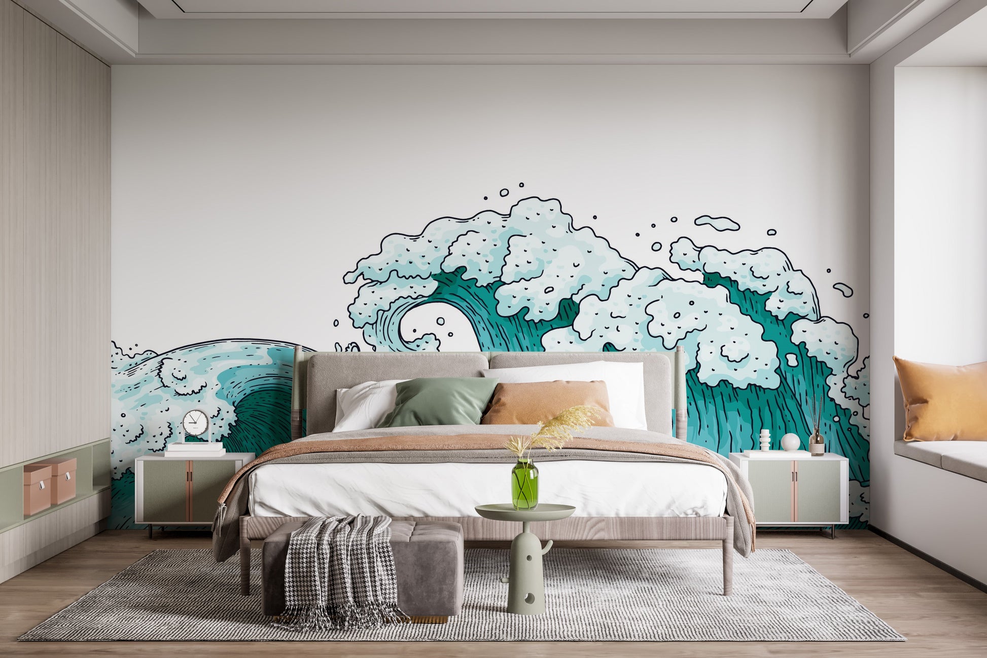 Ocean Waves Abstract Wallpaper Murals - Giffywalls