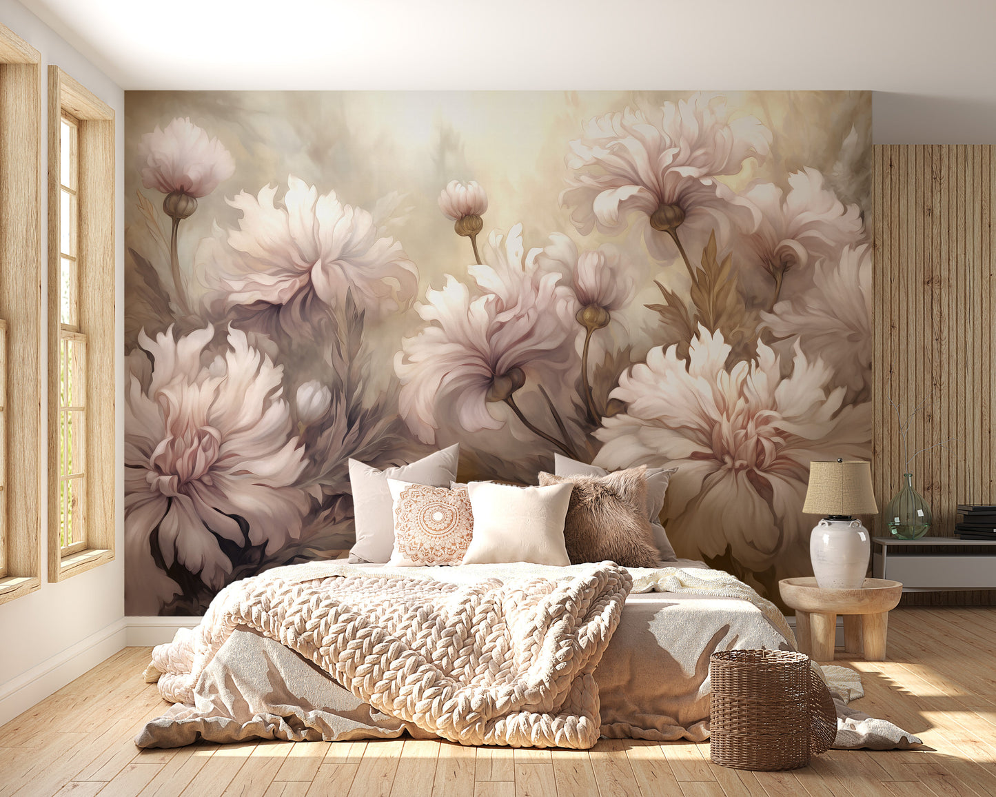 Underwater Pink Flowers Wallpaper Murals - Giffywalls