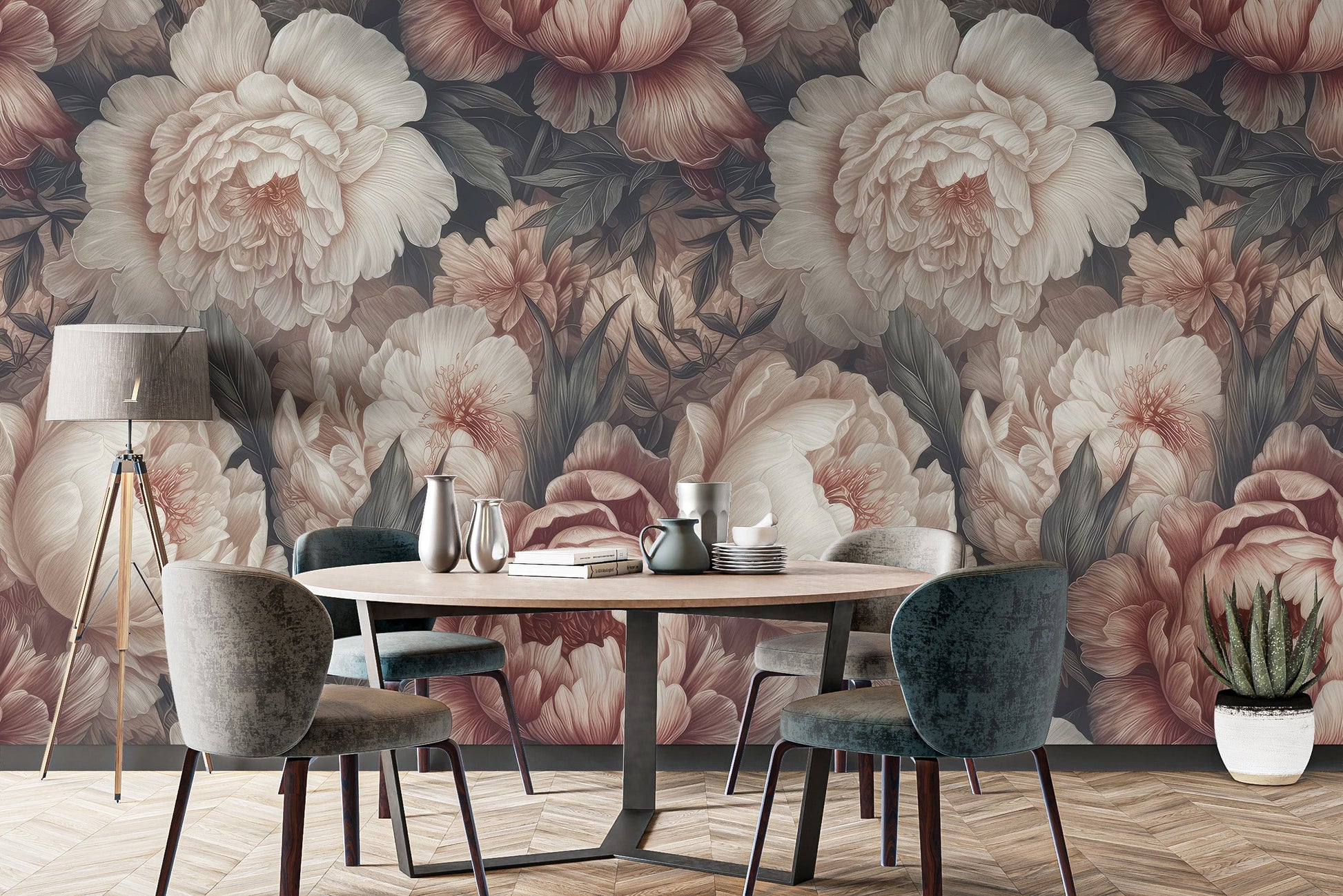 Peony Flower Wallpaper Mural - Giffywalls