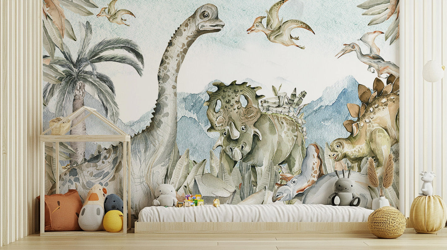 Gigantic Guardians The Dinosaur self-adhesive wallpaper