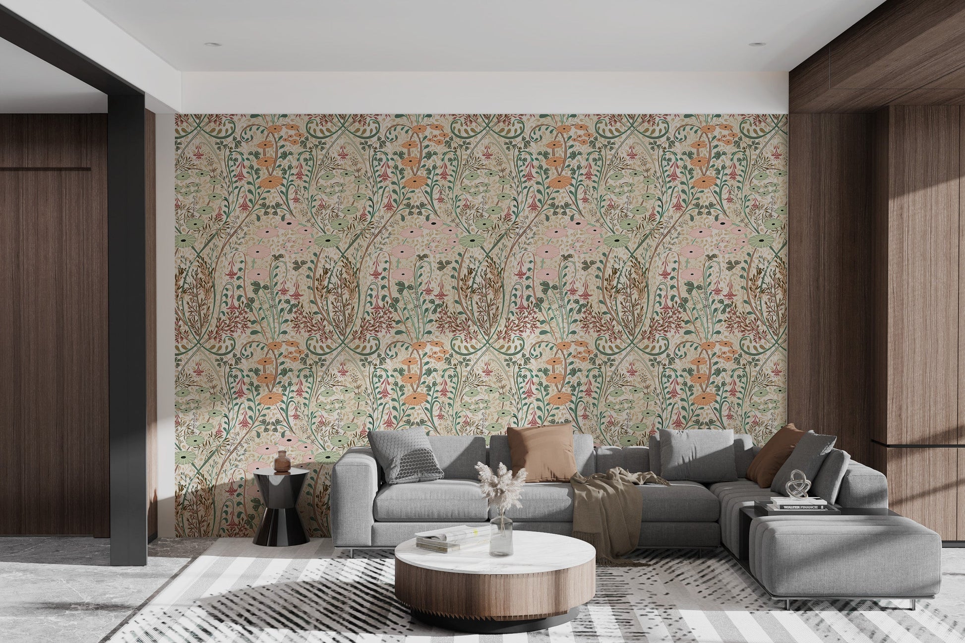 Sophisticated Garden Aromatic Floral Mural
