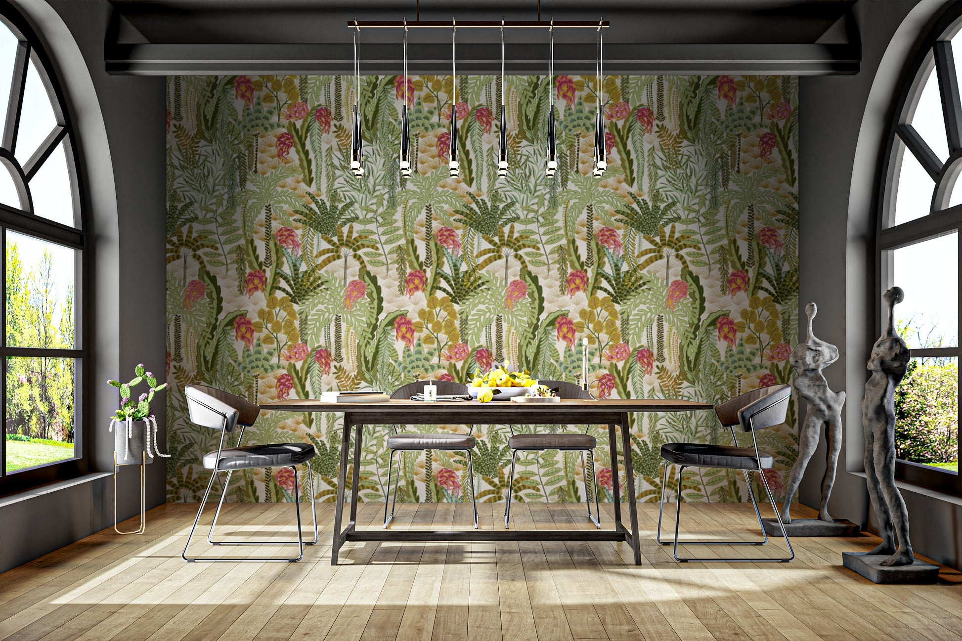 Luxurious Vibrant Jungle Canopy wallpaper with dynamic textures.
