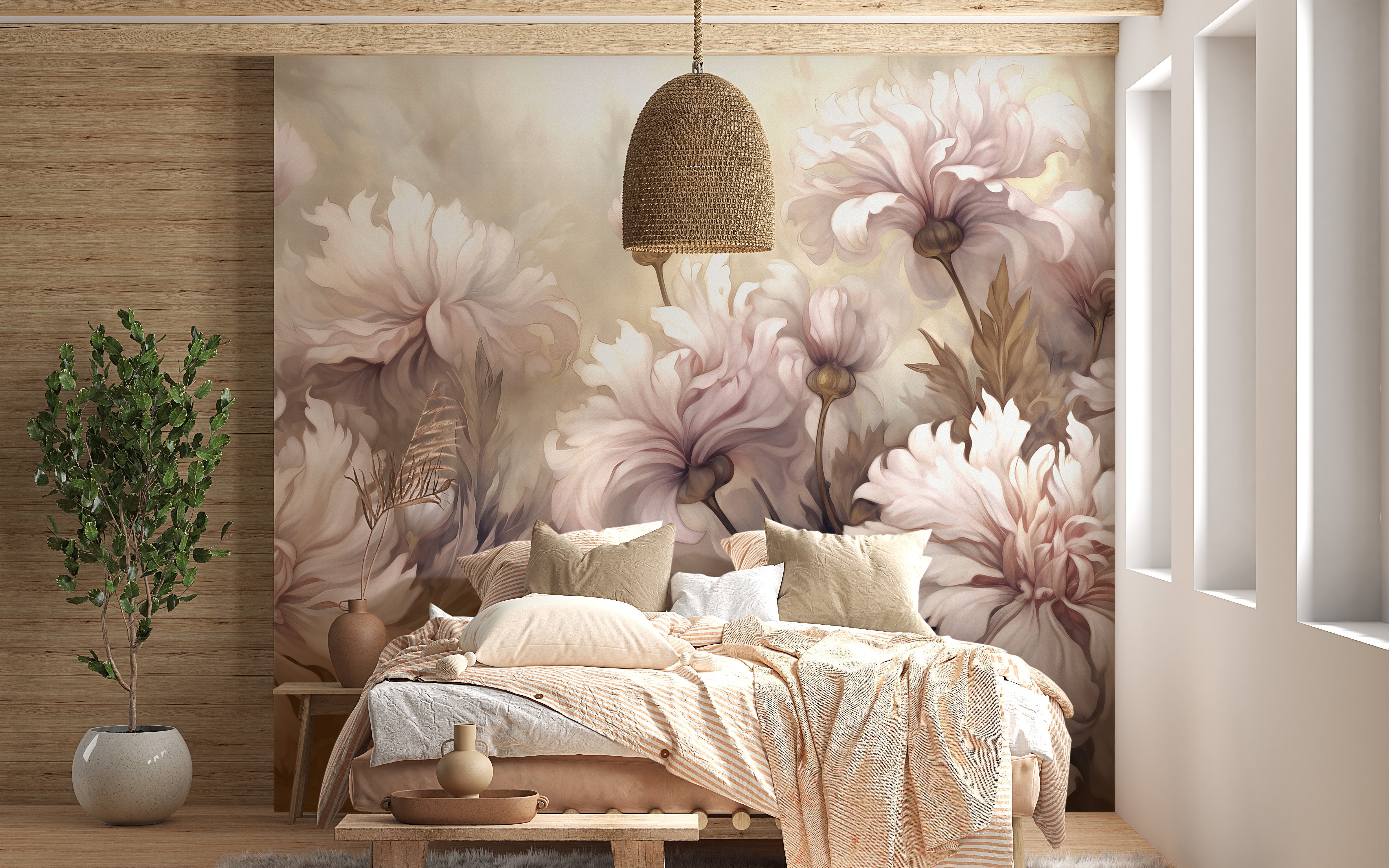 Underwater Pink Flowers Wallpaper Murals - Giffywalls