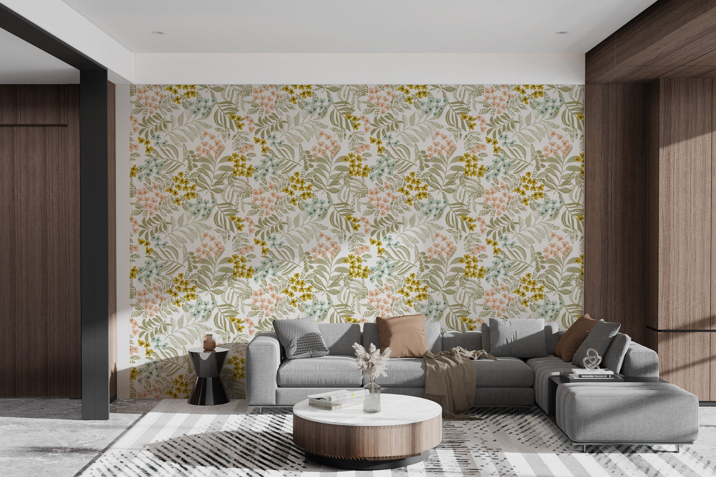 Nature-Inspired Blossoming Abstract Wallpaper
