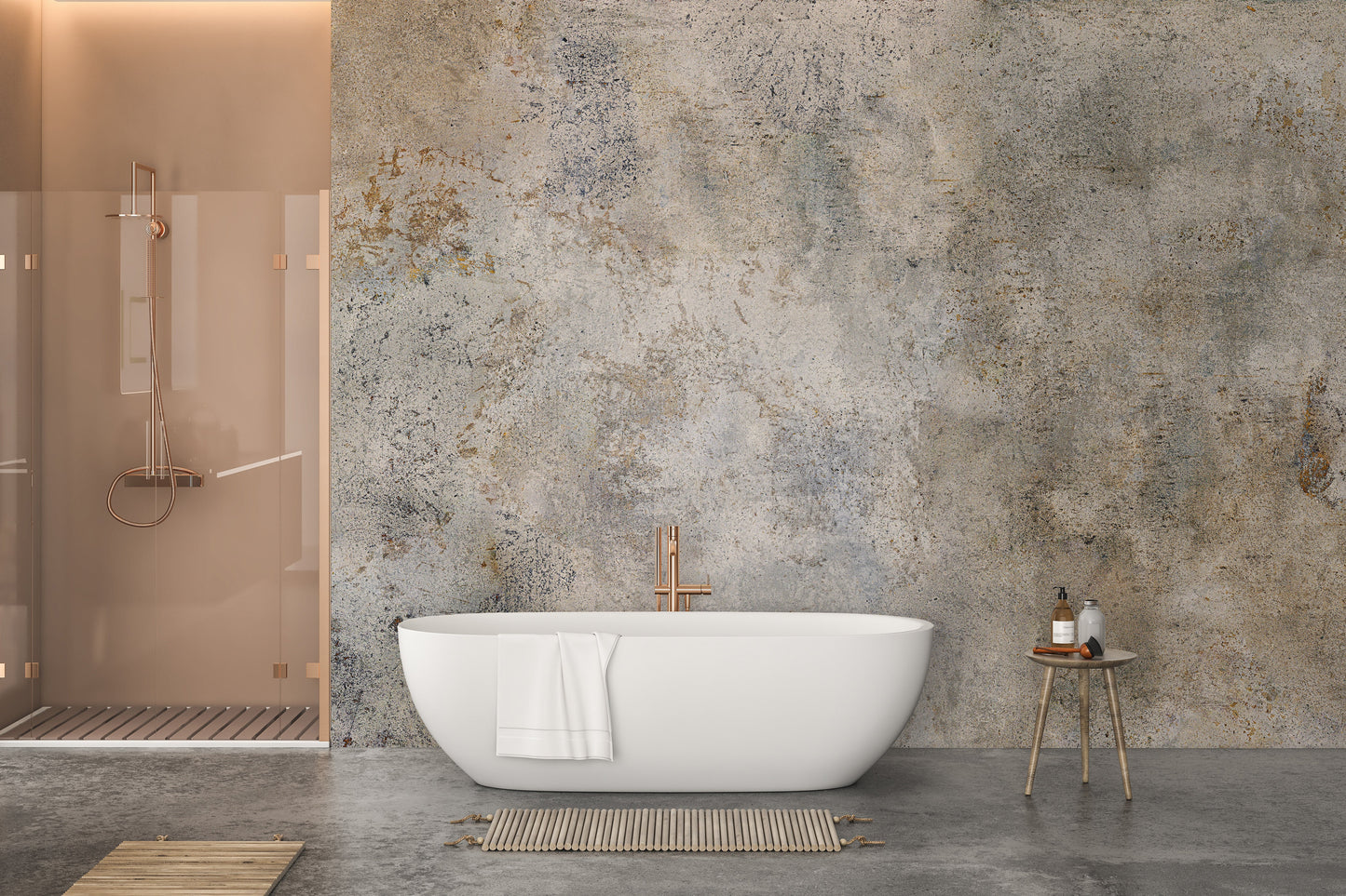 Industrial gray textured wallpaper mural
