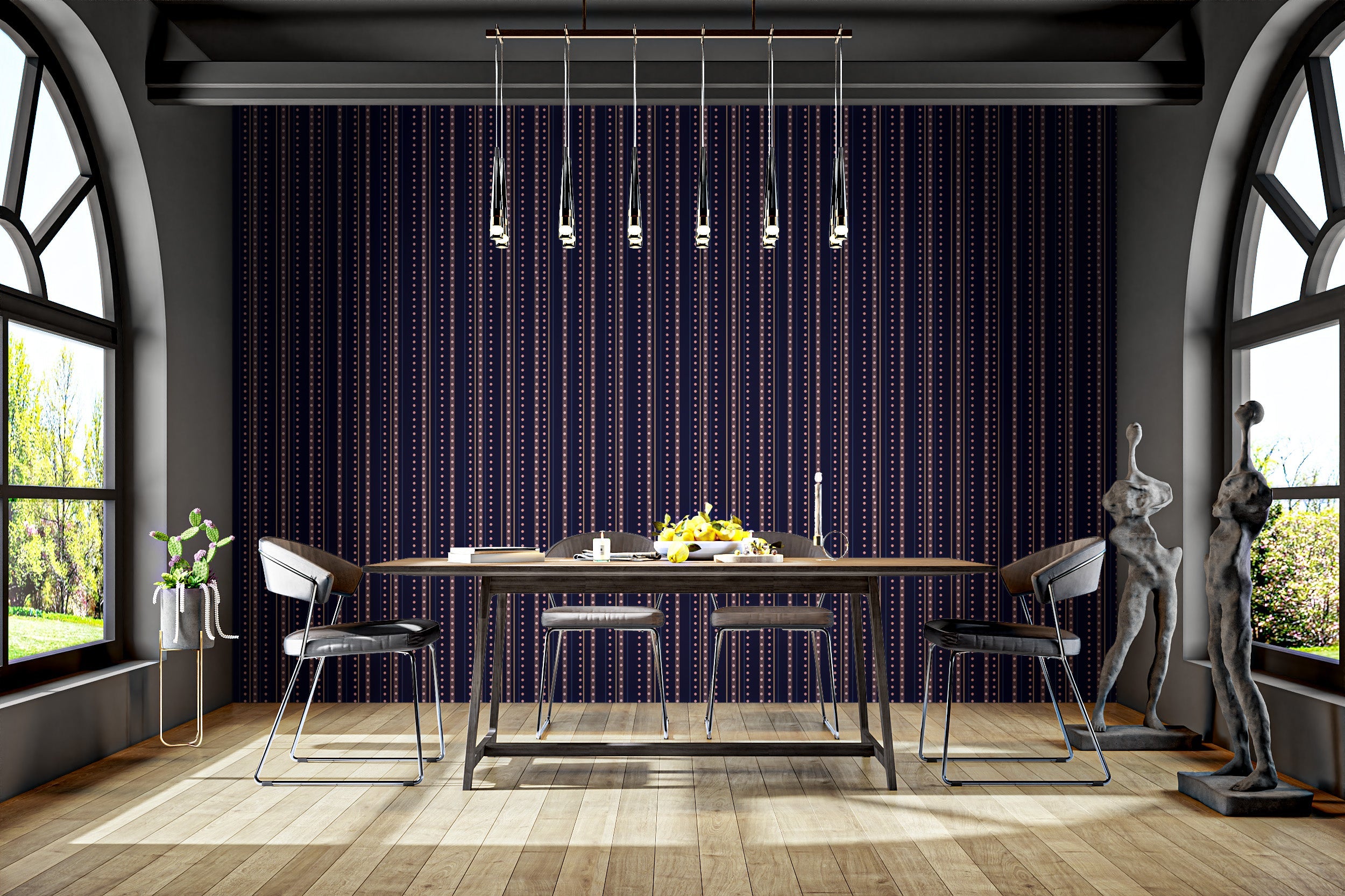 Trendy starry wallpaper for modern spaces