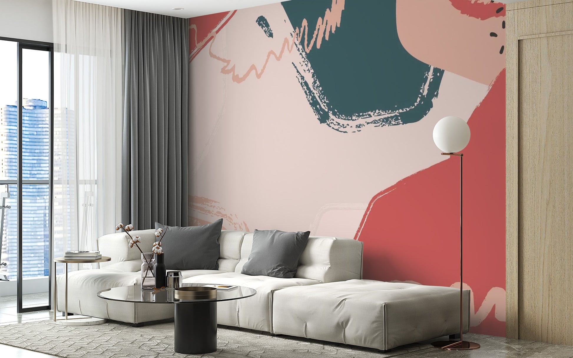 Color Stroke Wallpaper Mural - Giffywalls