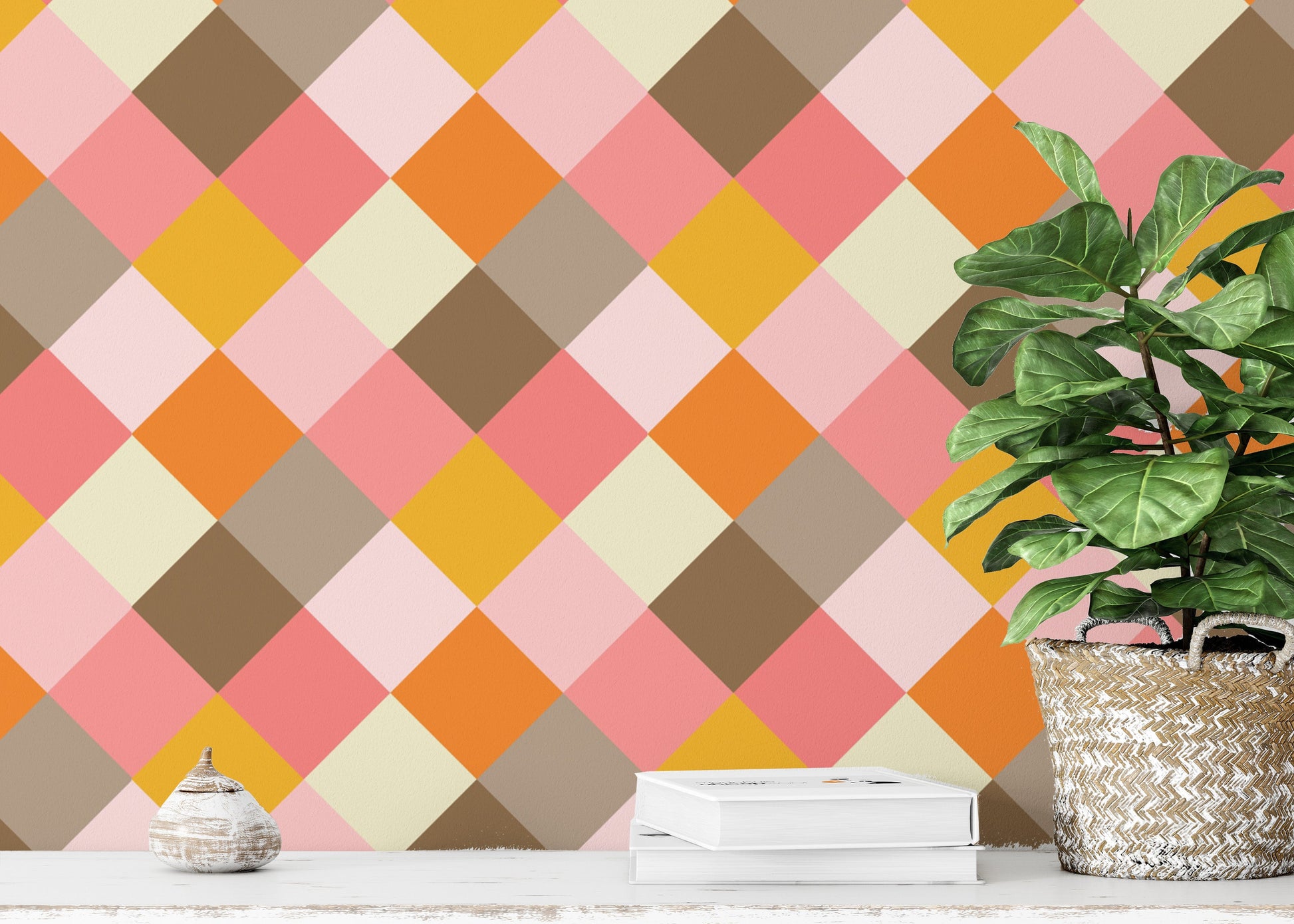 Portuguese Tiles Azulejos Cube Wallpaper for modern decor