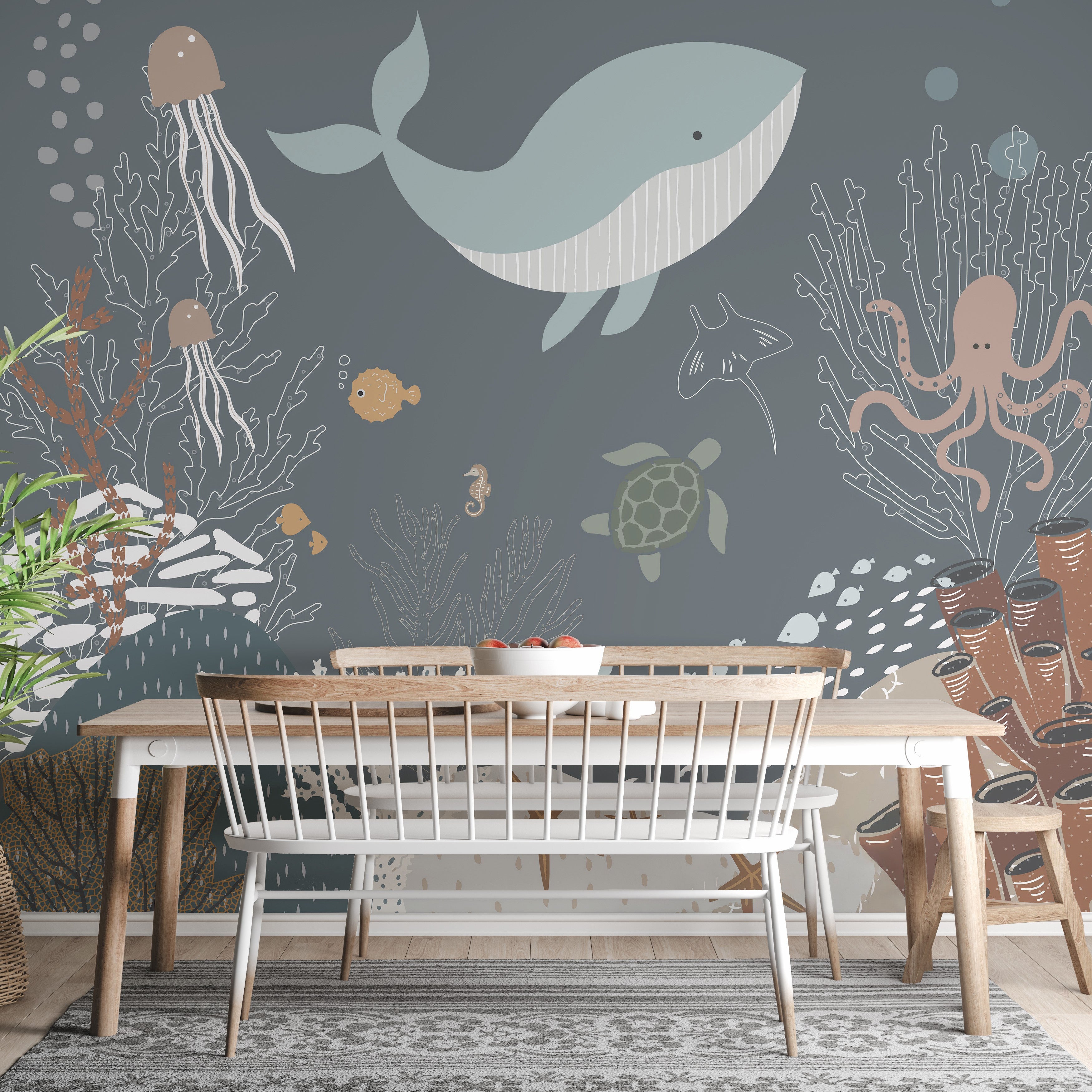 Underwater Aqua Animated Wallpaper Murals - Giffywalls