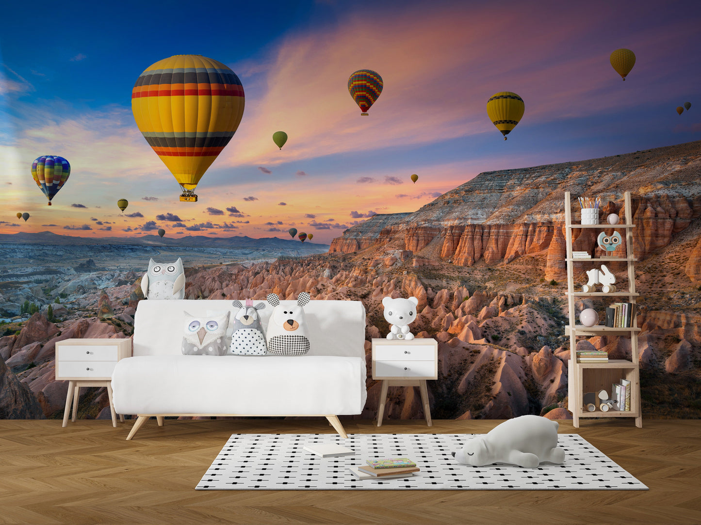 Cappadocia Balloons Sunset Wall Mural - Giffywalls