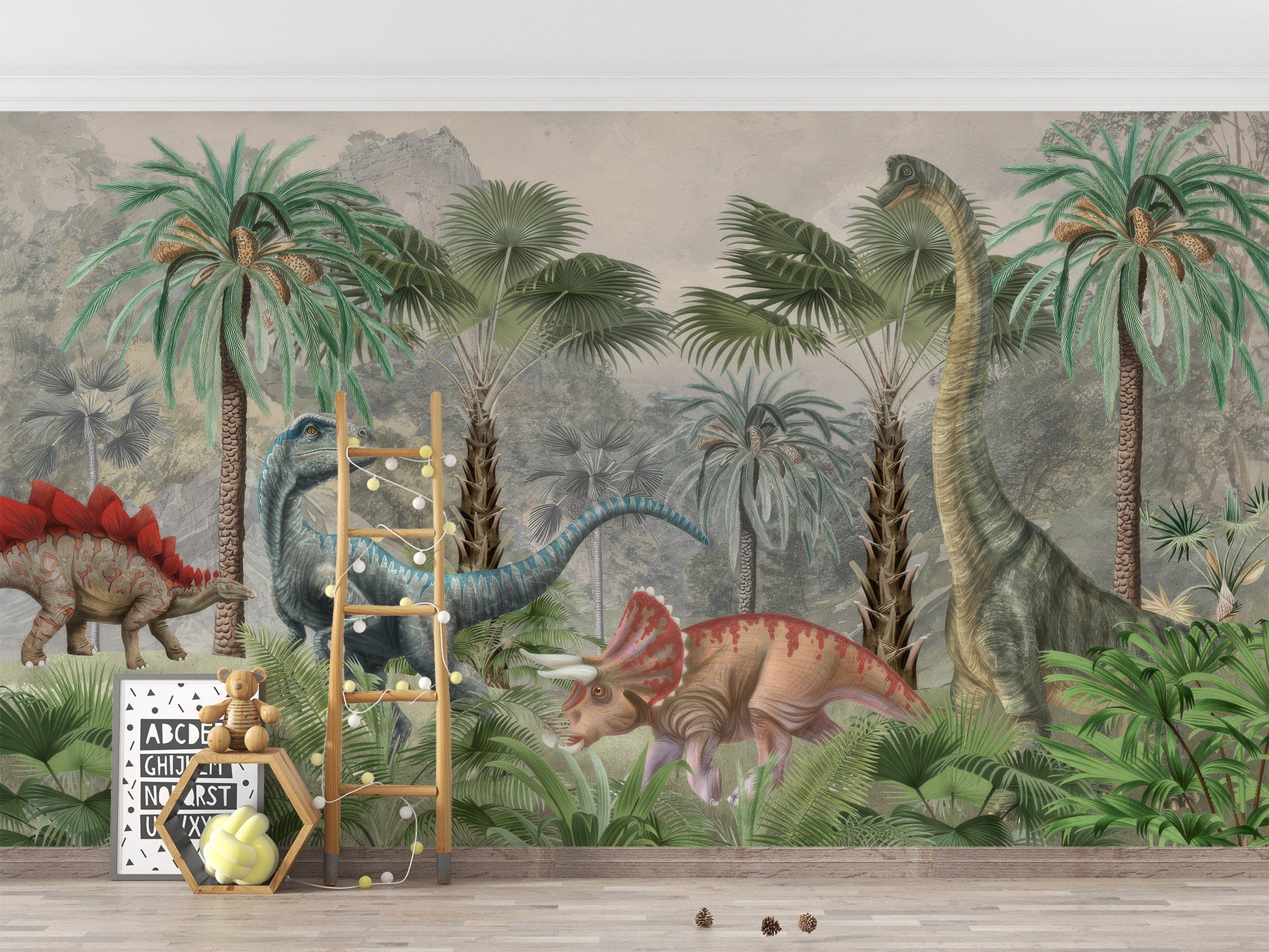 Mesozoic Mingle Wall Mural - Giffywalls