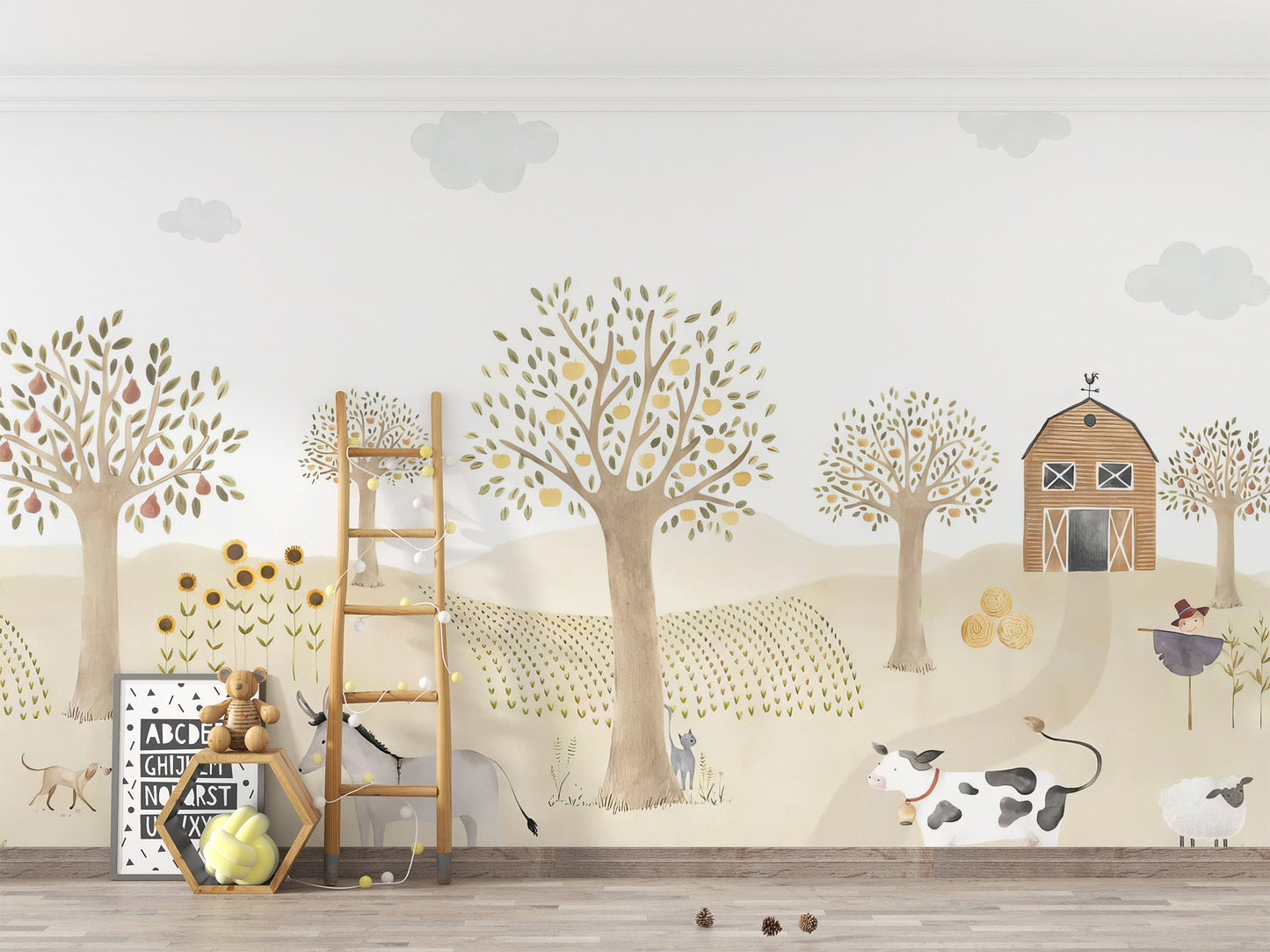 Bucolic Bliss Wallpaper Mural - Giffywalls