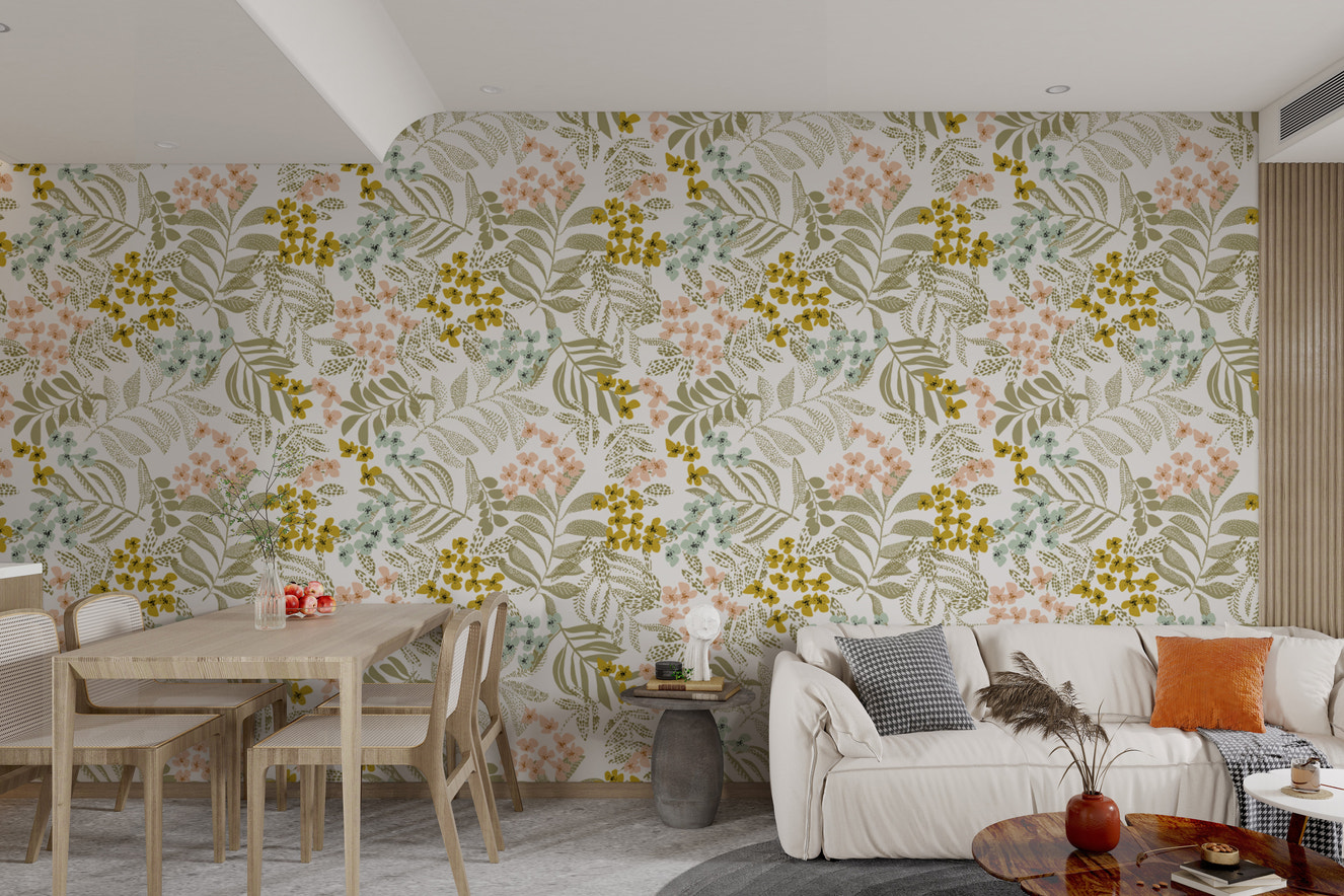 Blossoming Abstract Nature Wallpaper Mural
