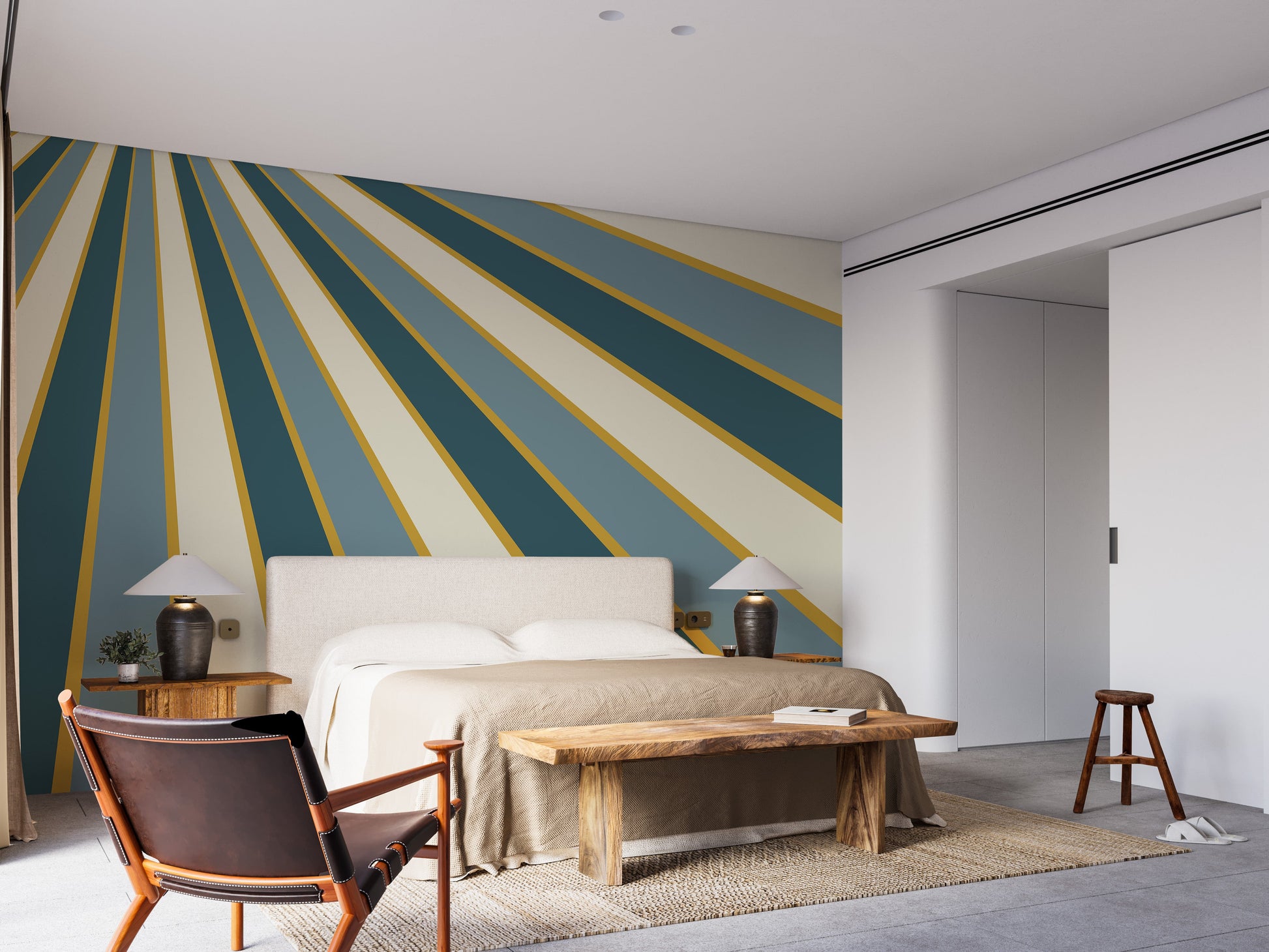 Multicolor Abstract Striped Line wallpaper Murals - Giffywalls