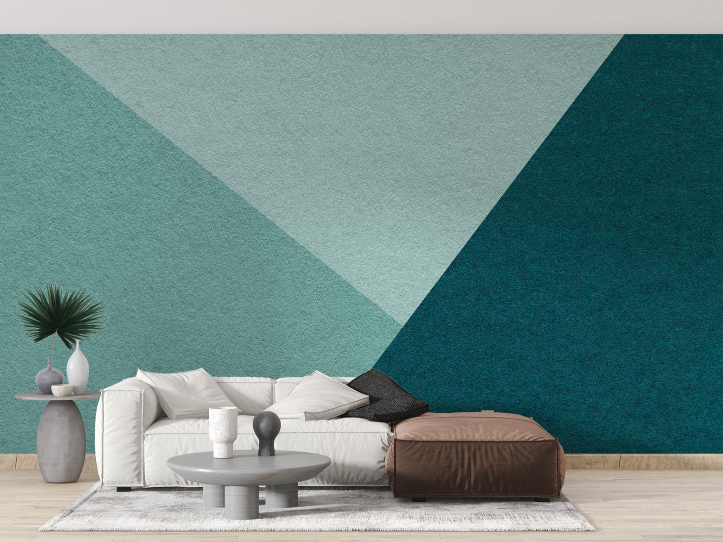 Emerald and Cyan Geometric Wallpaper - Giffywalls