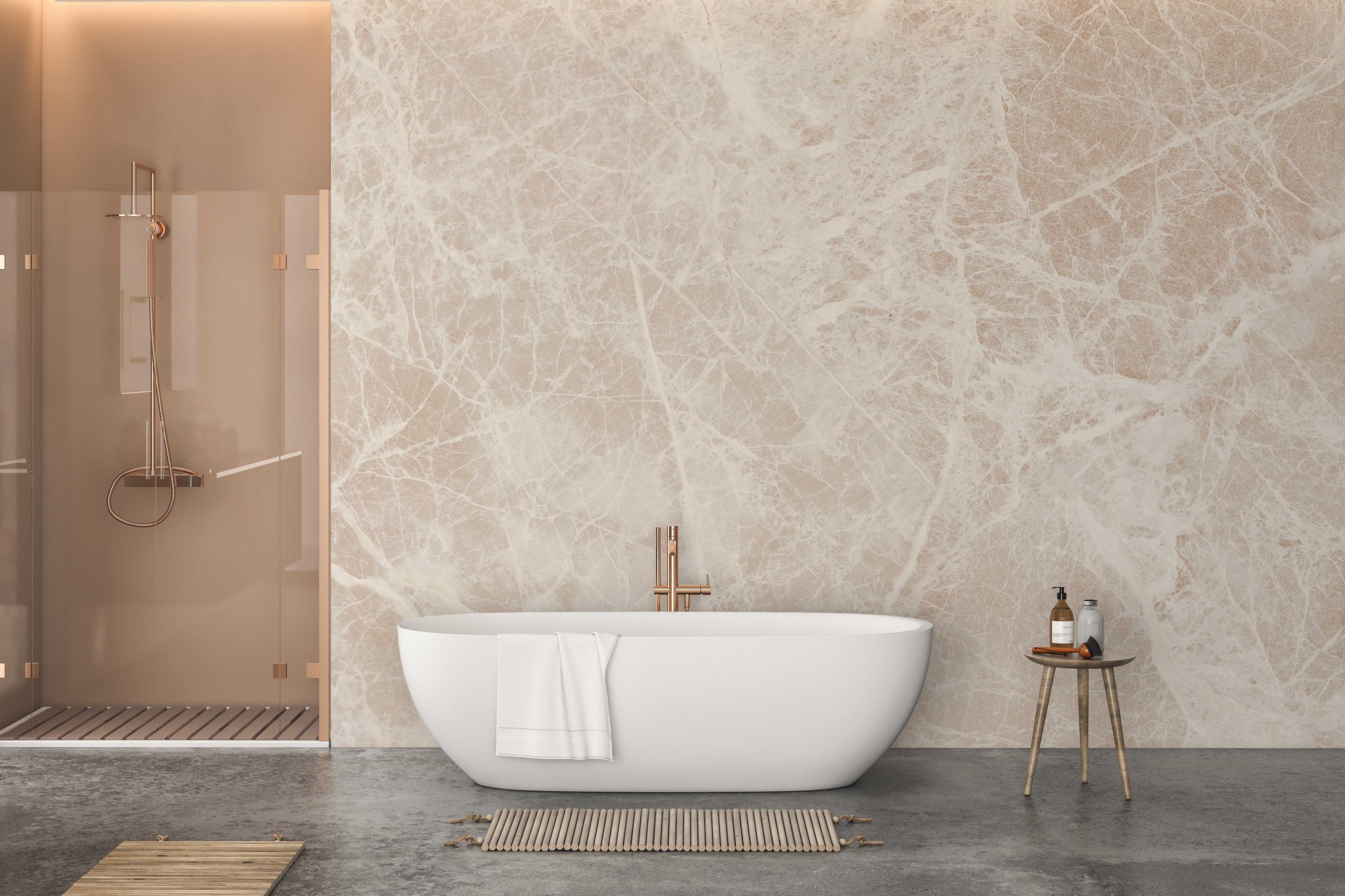 White Carrara Marble Wallpaper Mural - Giffywalls