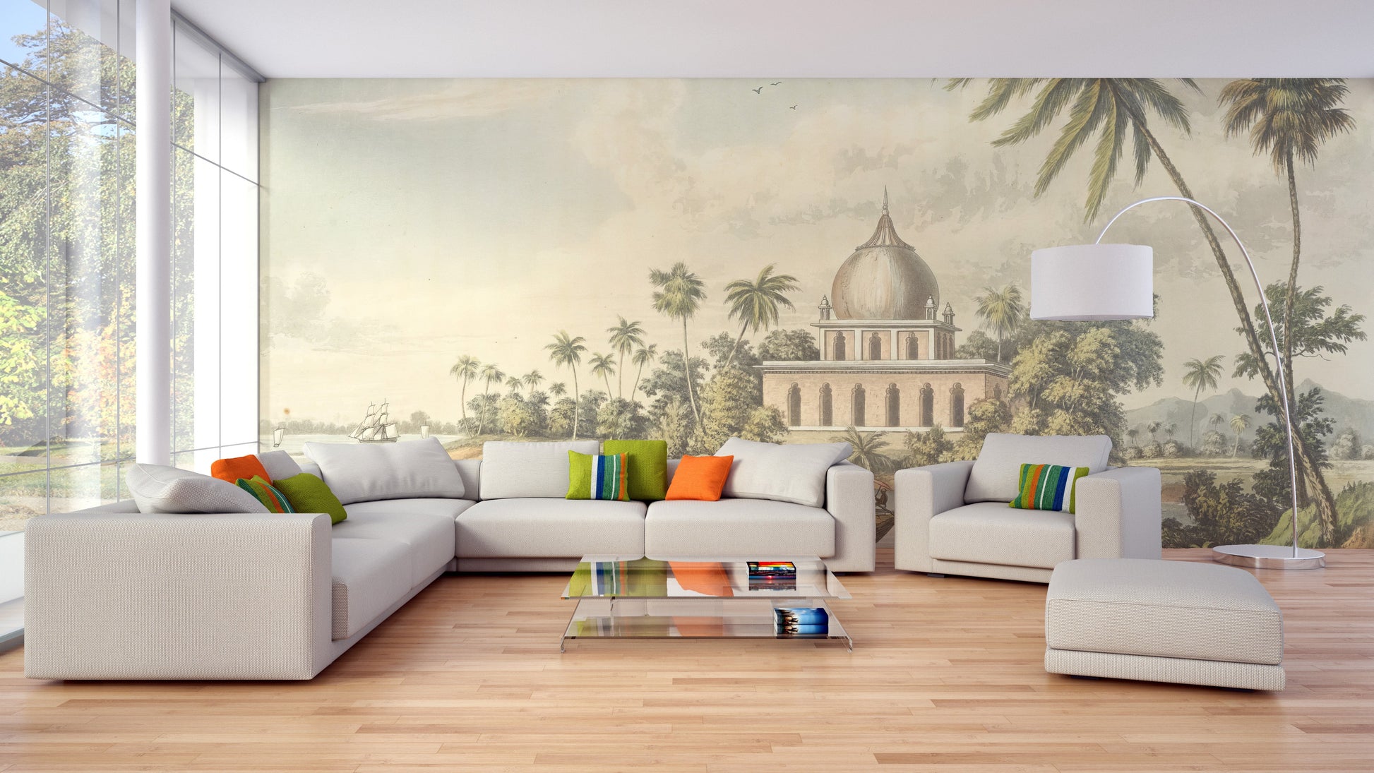 Old Riverside Indian CIty View Wallpaper Murals - Giffywalls