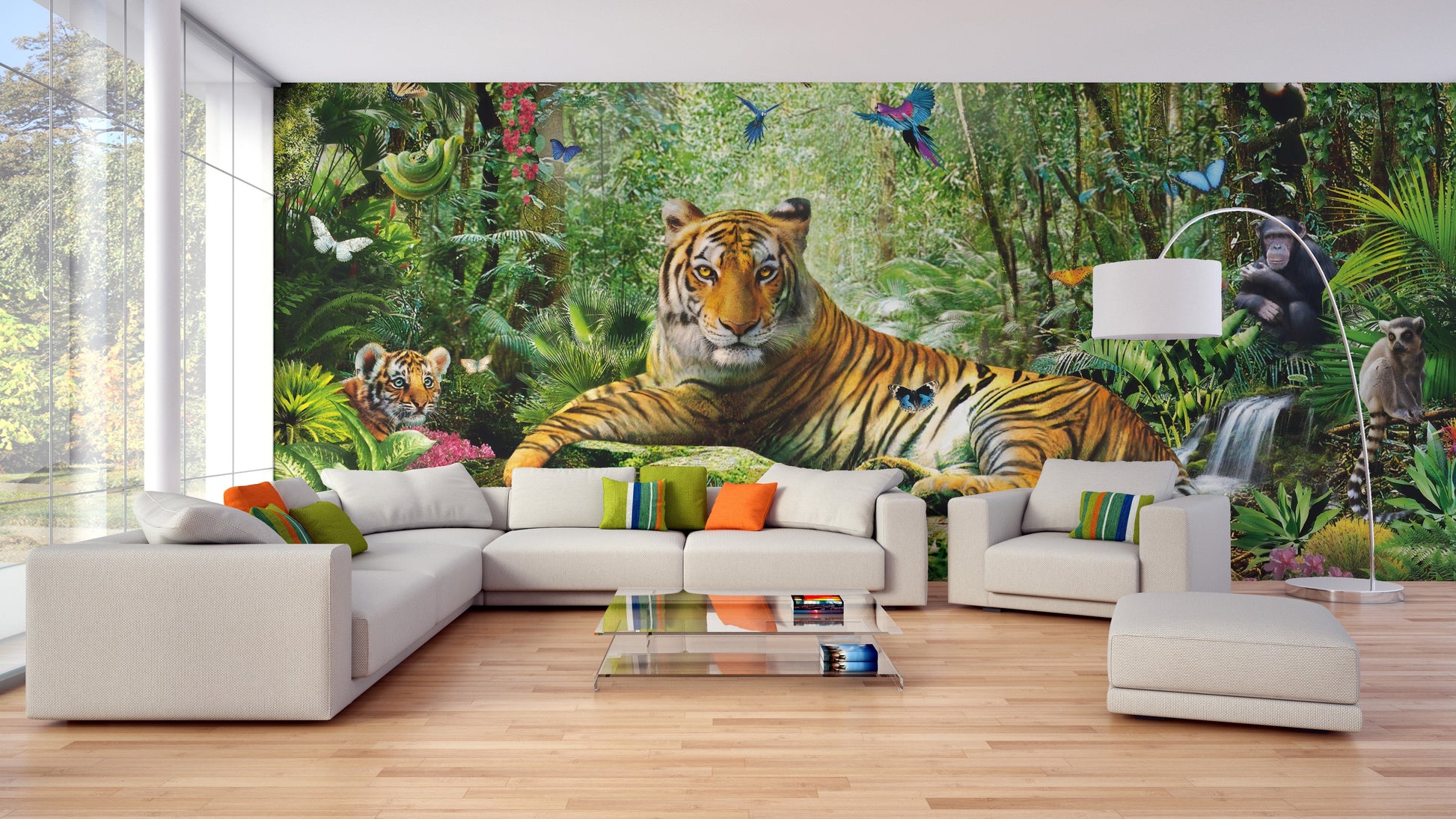 Royal Tiger View Of Jungle Wallpaper Murals - Giffywalls