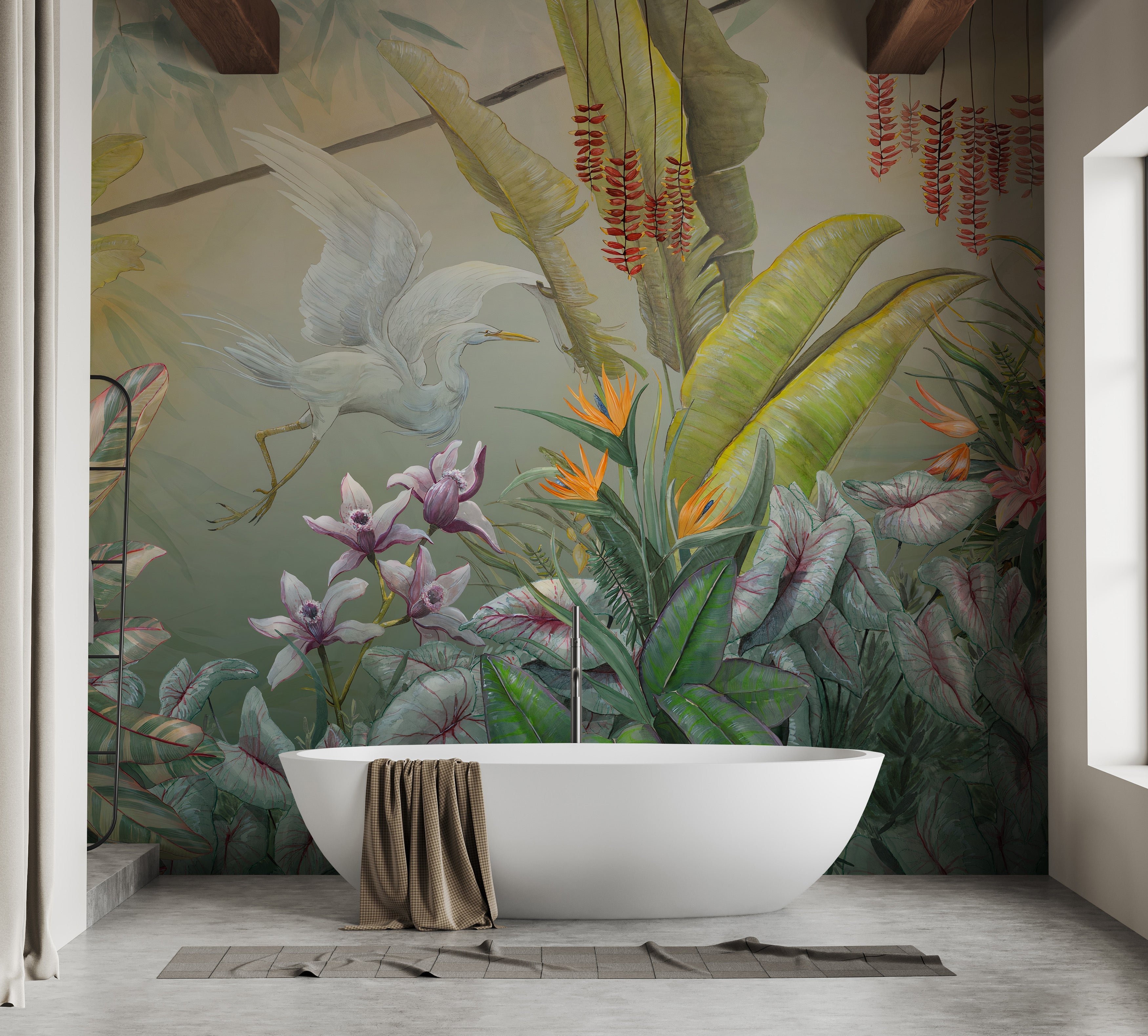 Green Plants & Flowers Wallpaper Mural - Giffywalls