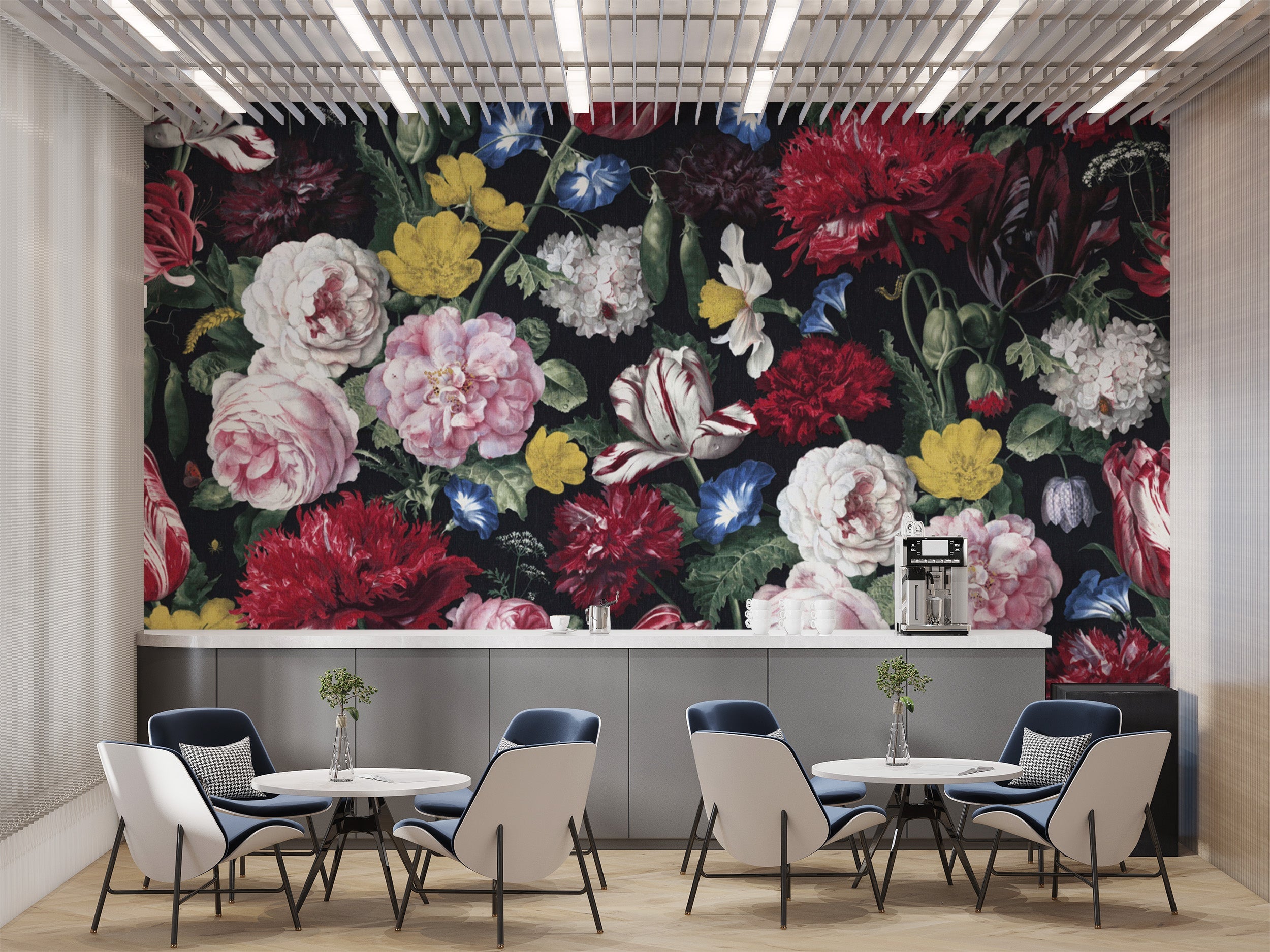 Colorful Nature-Inspired Wall Mural
