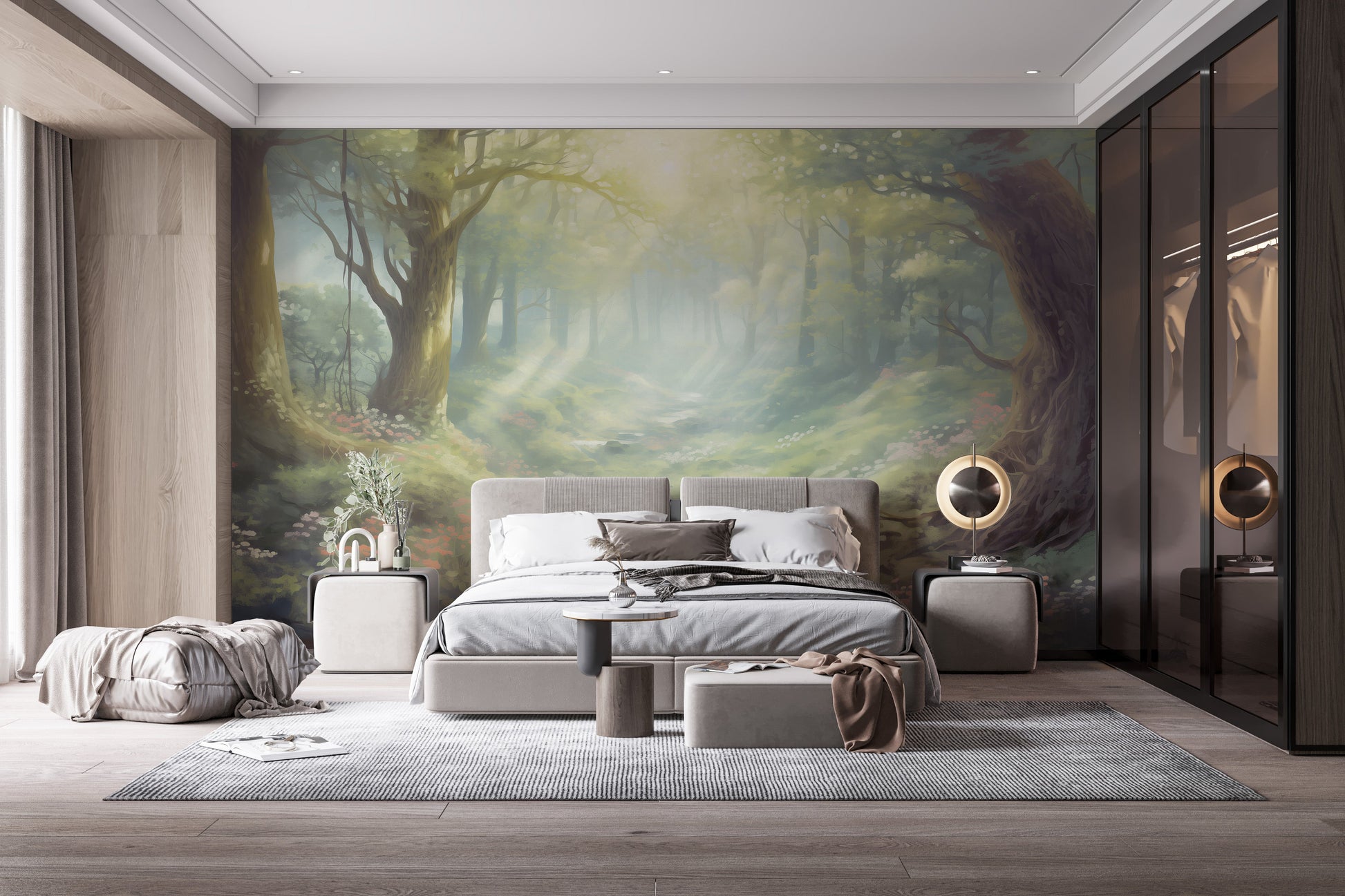 Sunset Forest Wallpaper Murals - Giffywalls