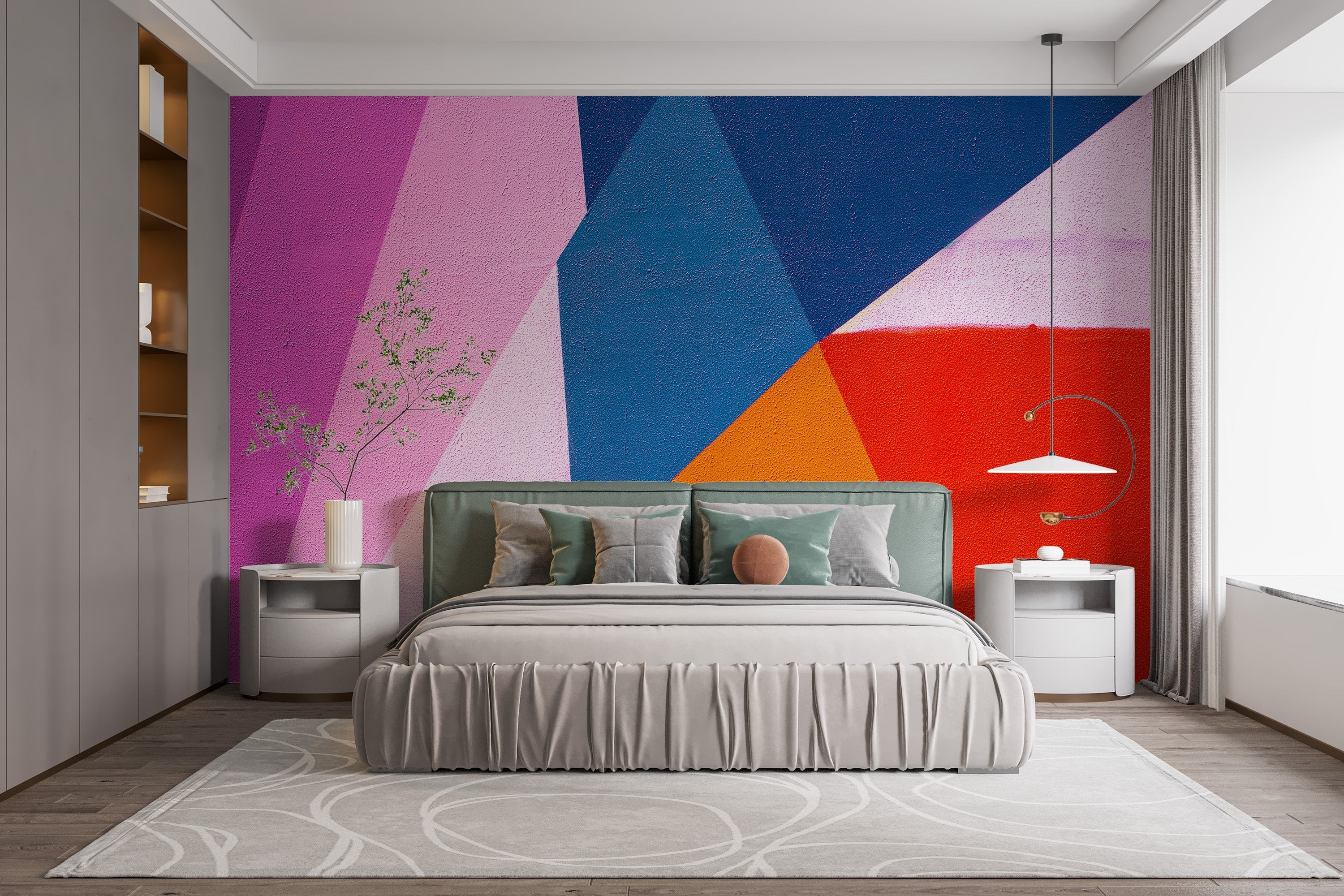 Urban Spectrum Colourful Abstract Wall Mural - Giffywalls