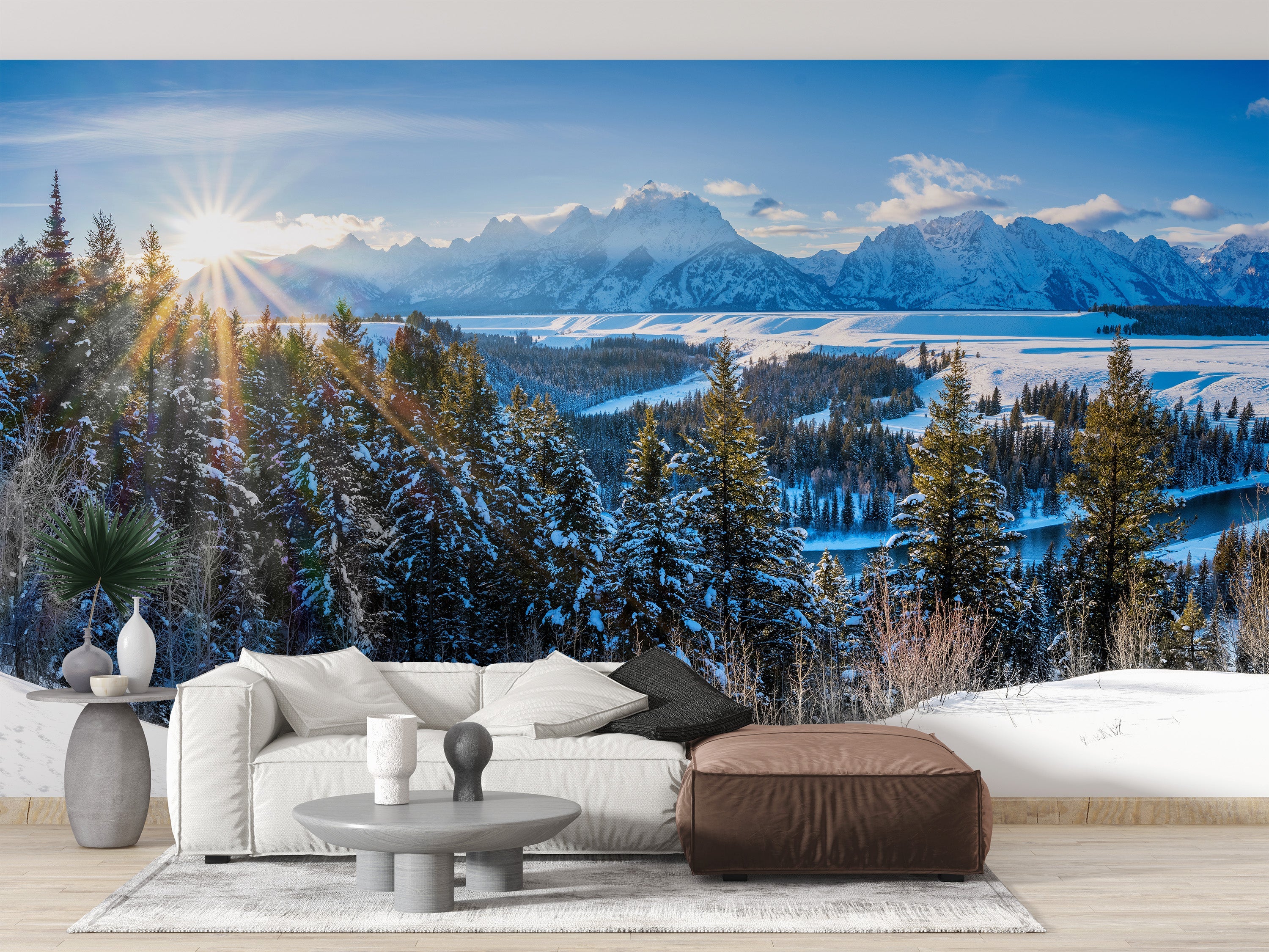 Wyoming Winter Wall Mural - Giffywalls