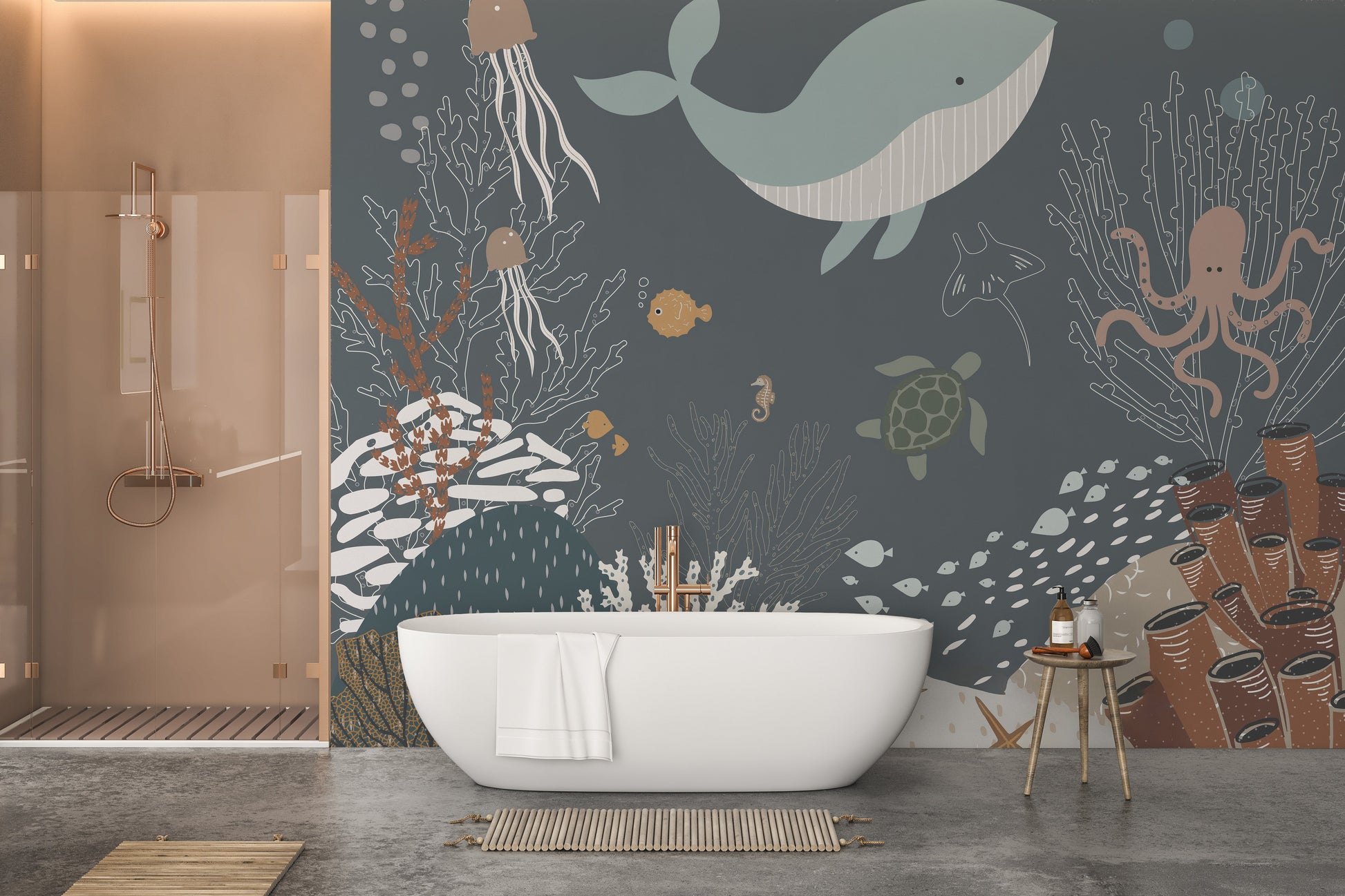 Underwater Aqua Animated Wallpaper Murals - Giffywalls