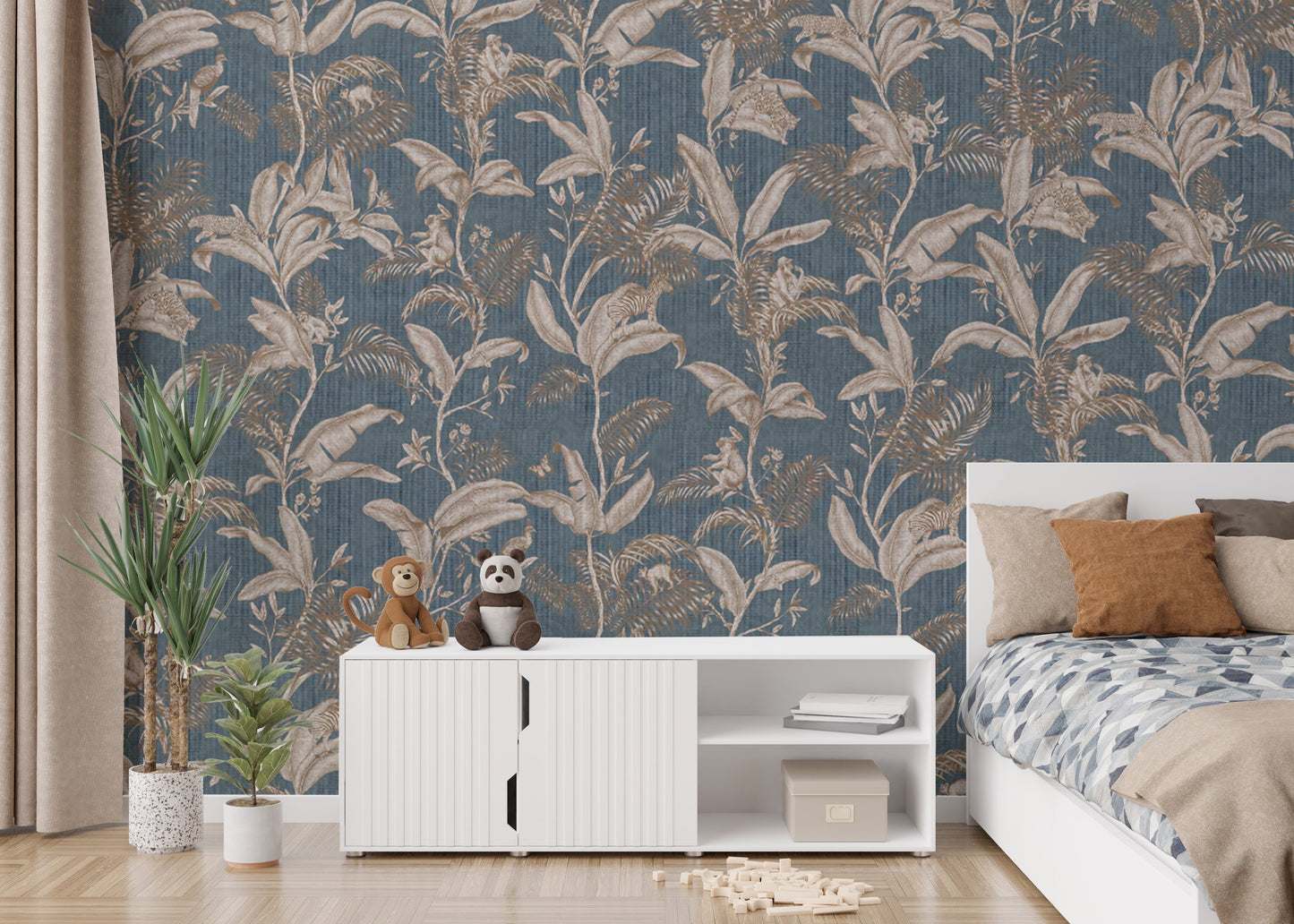 Lively tropical wallpaper mural for a bold wall transformation.
