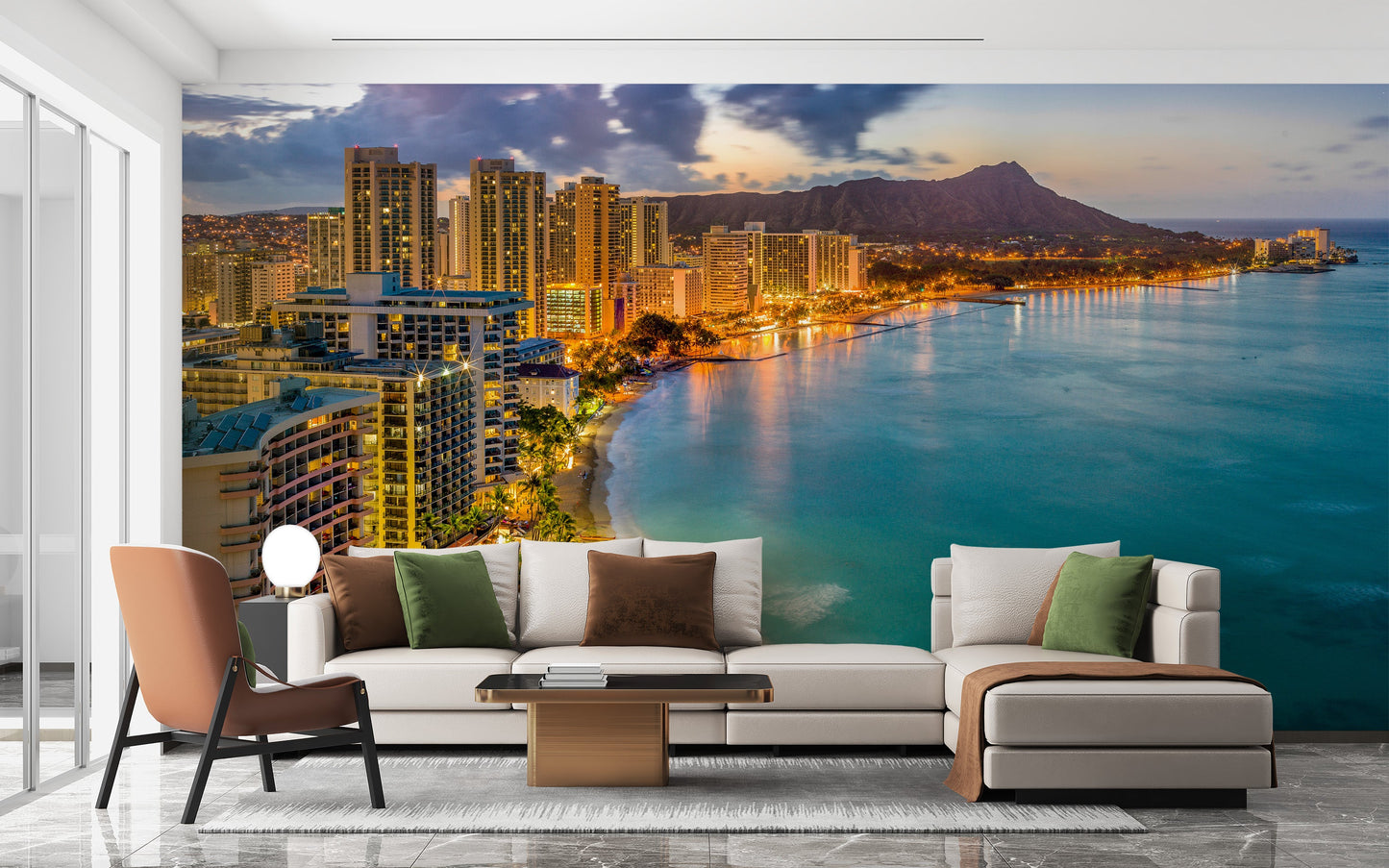 Waikiki Beach Hawaii Wall Mural - Giffywalls