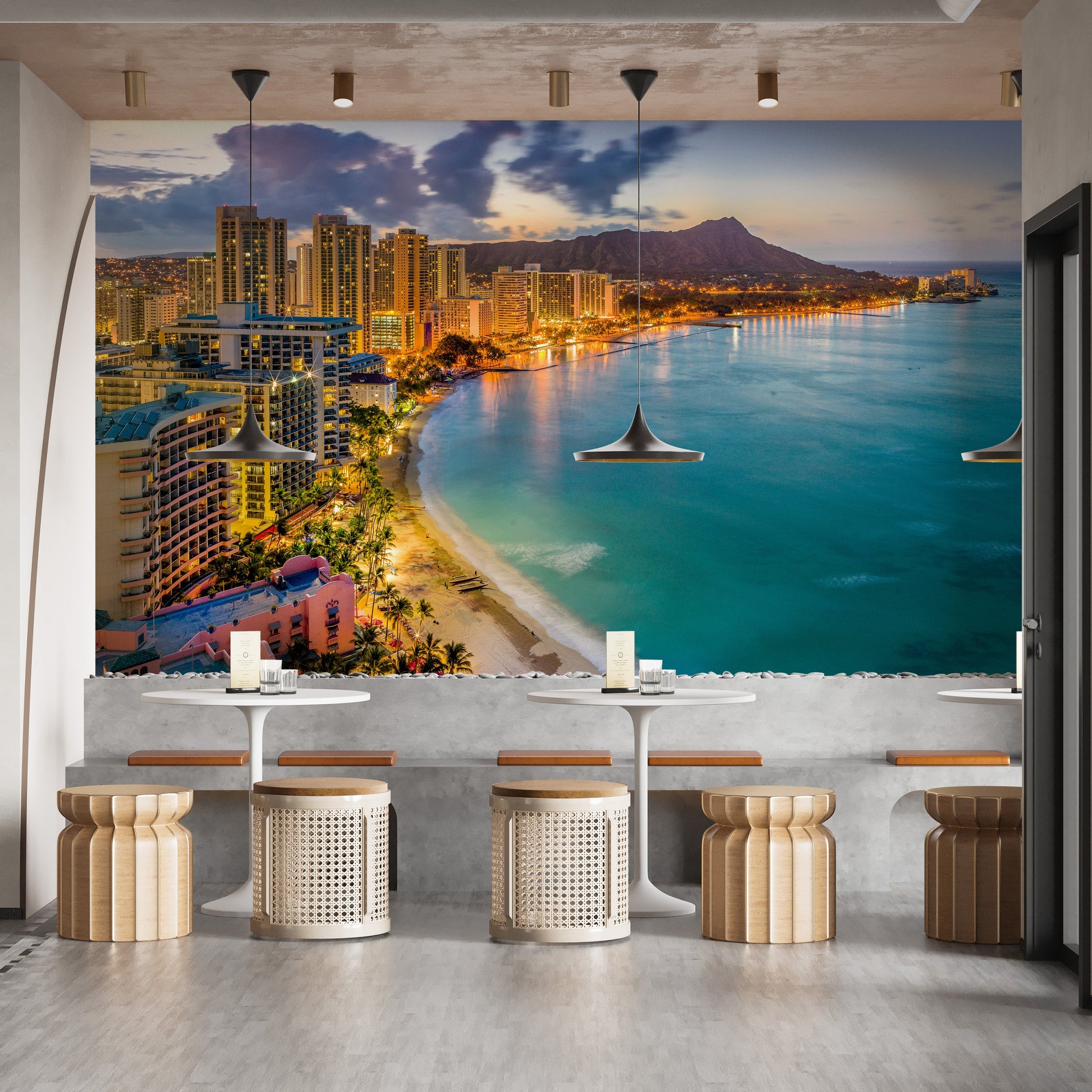 Waikiki Beach Hawaii Wall Mural - Giffywalls