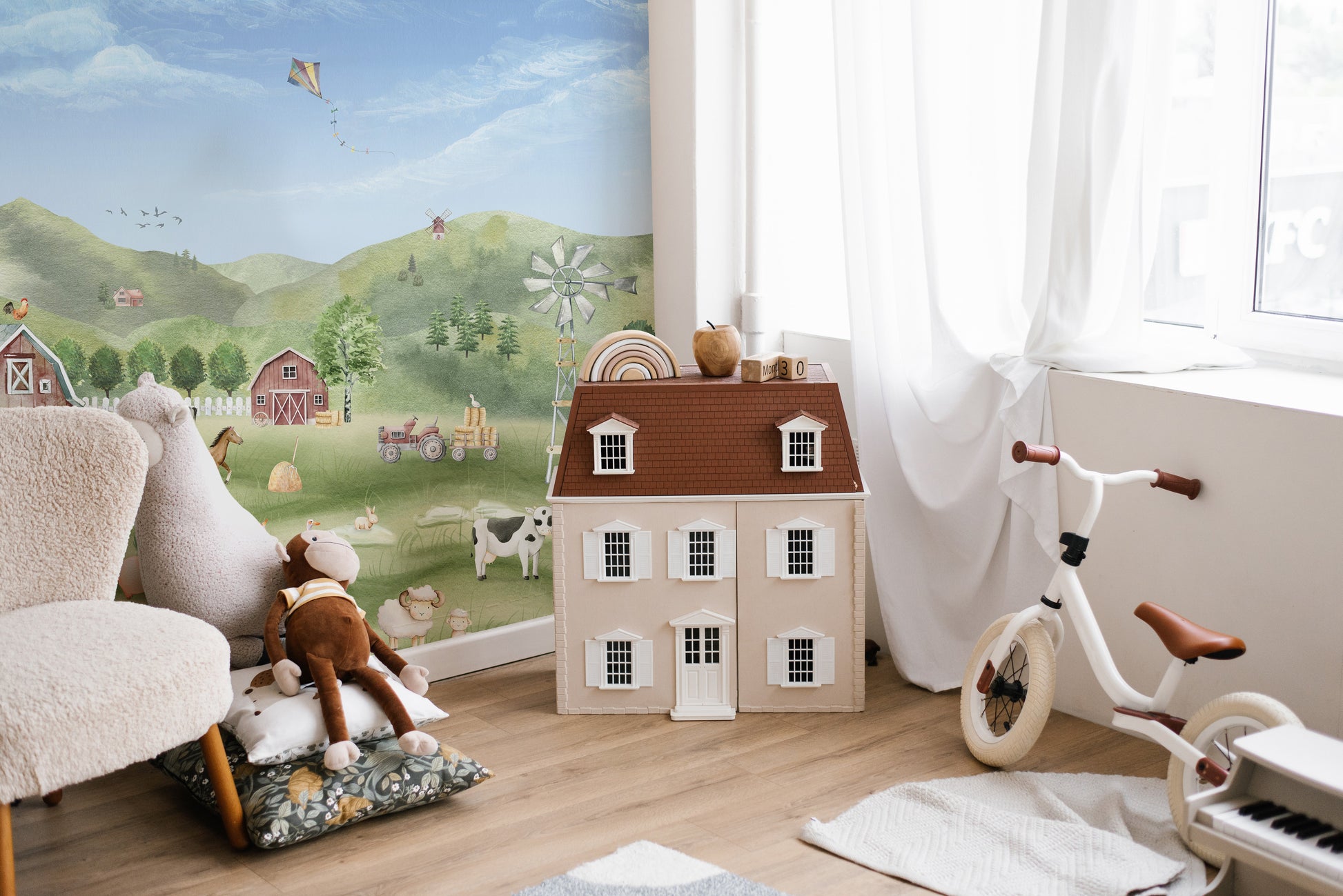 Farm Animals Wallpaper for Nursery Walls - Giffywalls