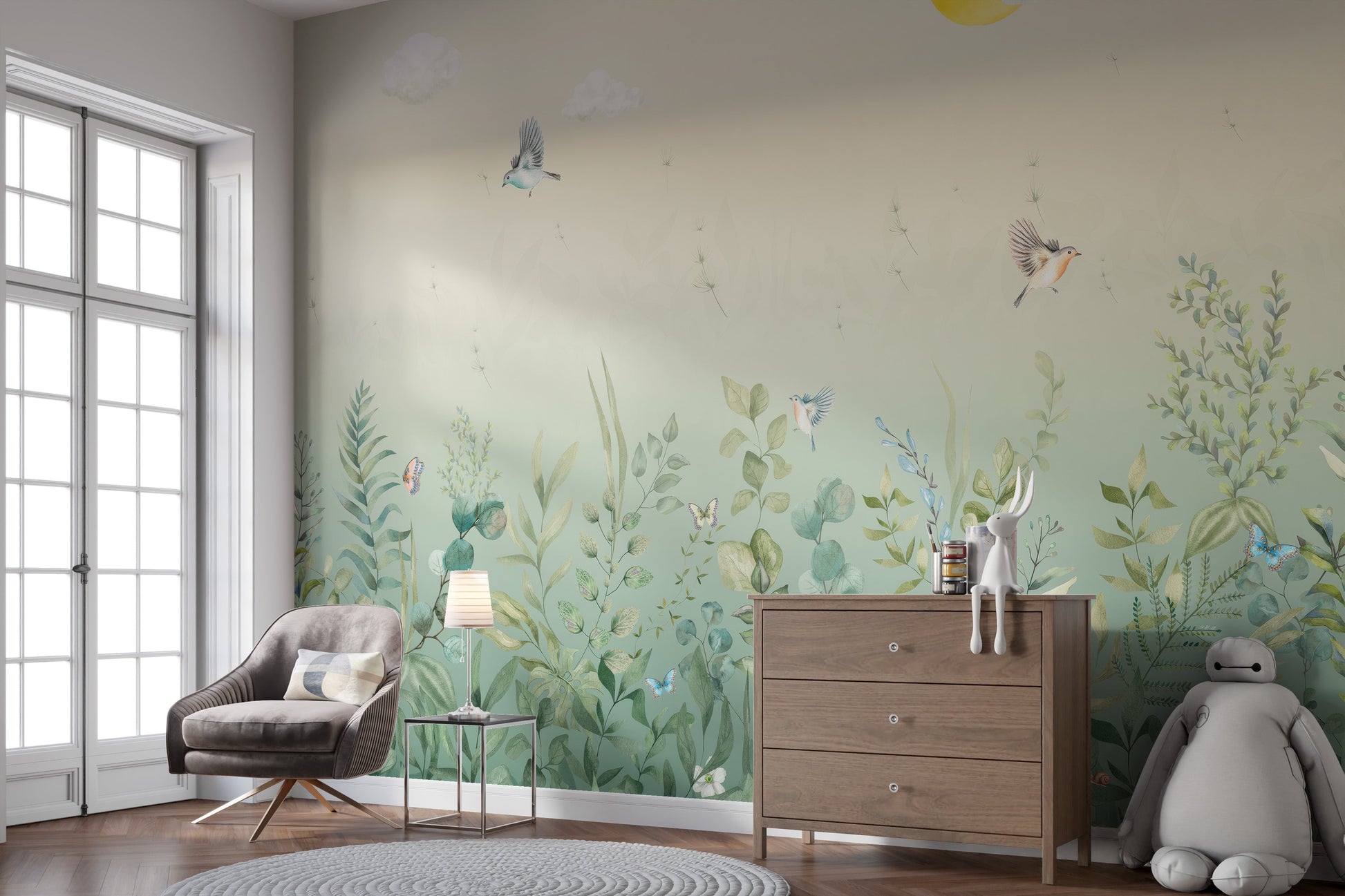 Fluttering Harmony Wall Mural - Giffywalls