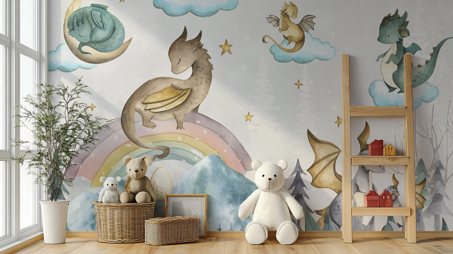 Fantasy Dragon Tales Kids Wall Art
