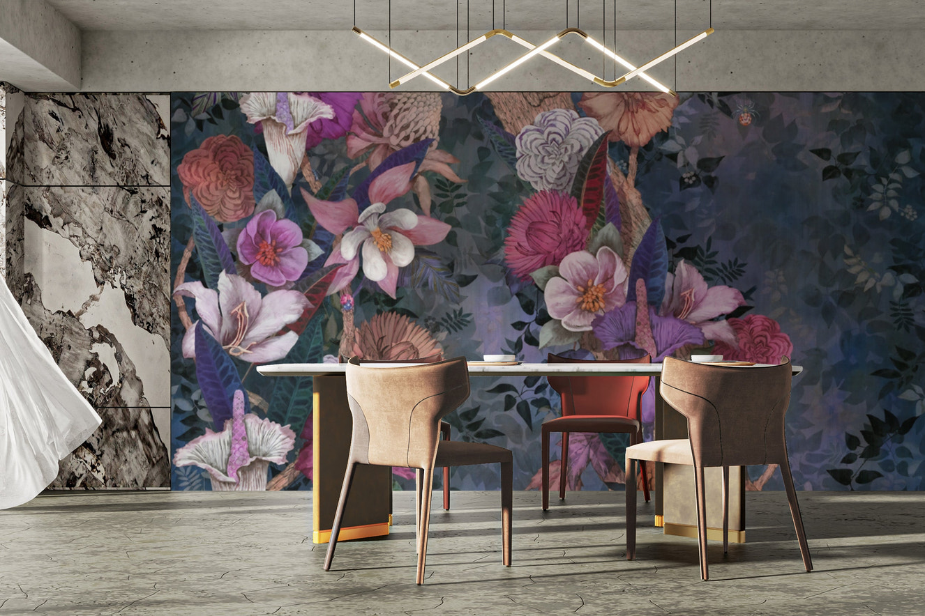 Vibrant Floral Wallpaper Murals