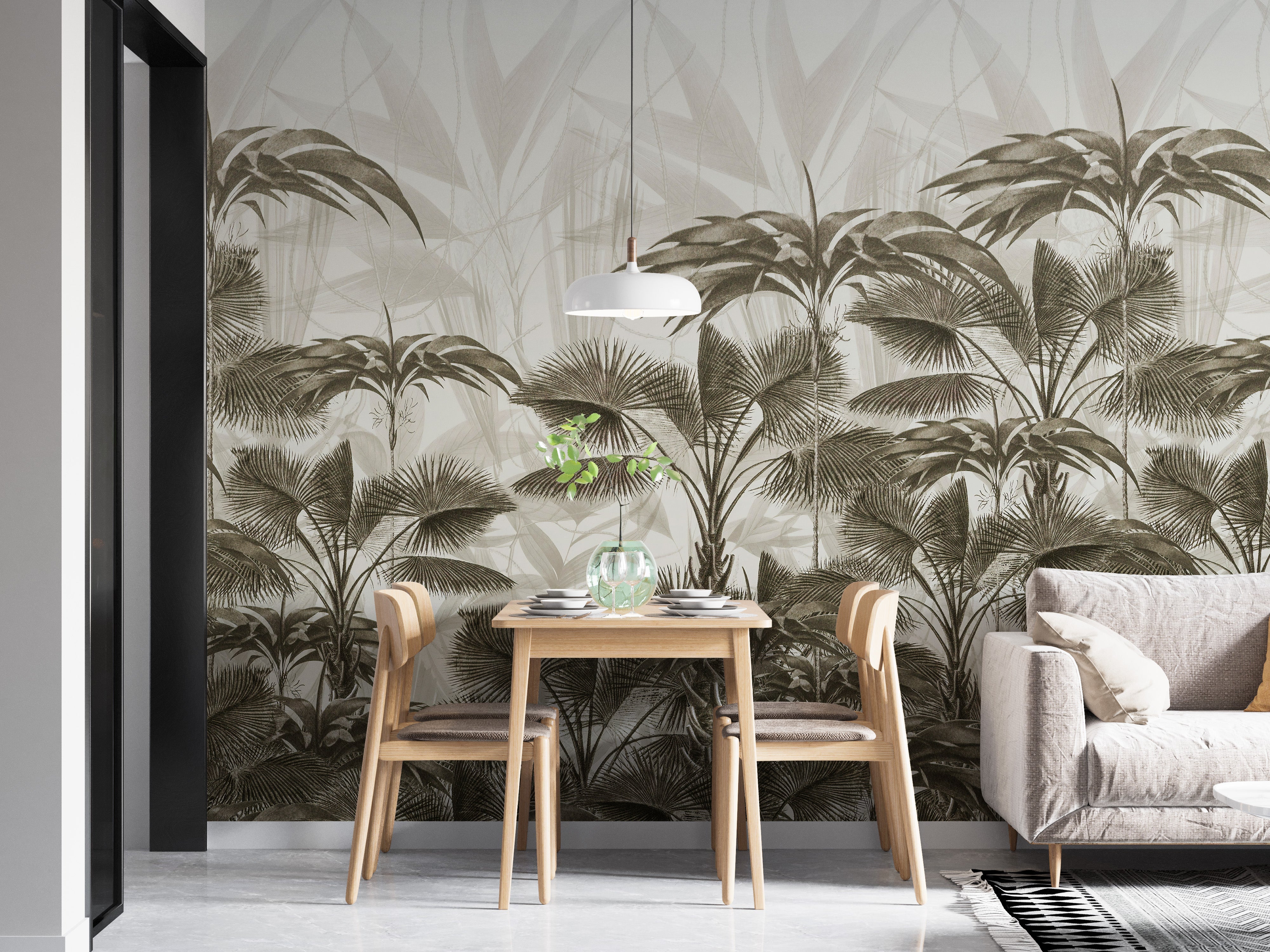 Bushy Palms Wallpaper Mural
