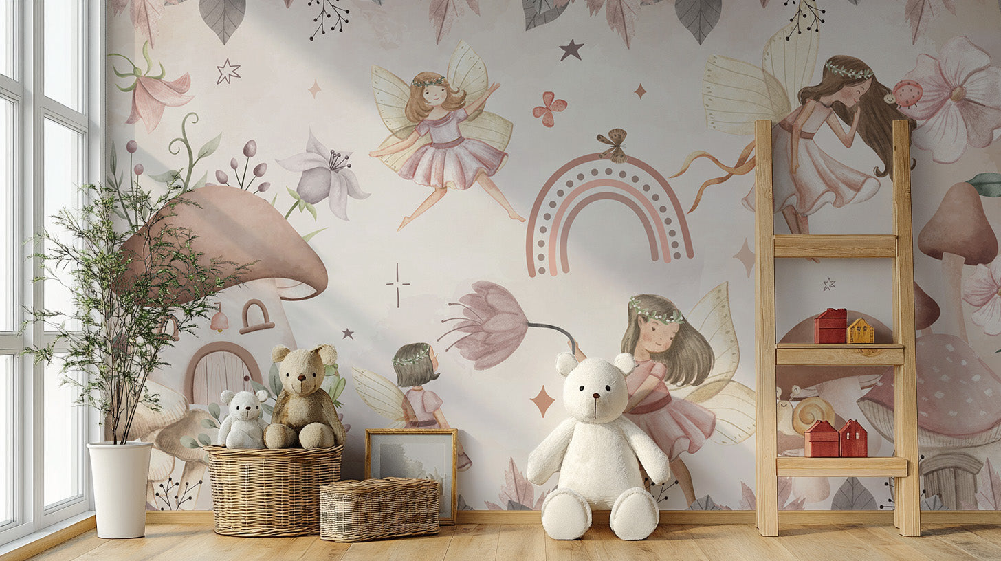 Enchanted Forest Fairies Mural for peaceful interiors