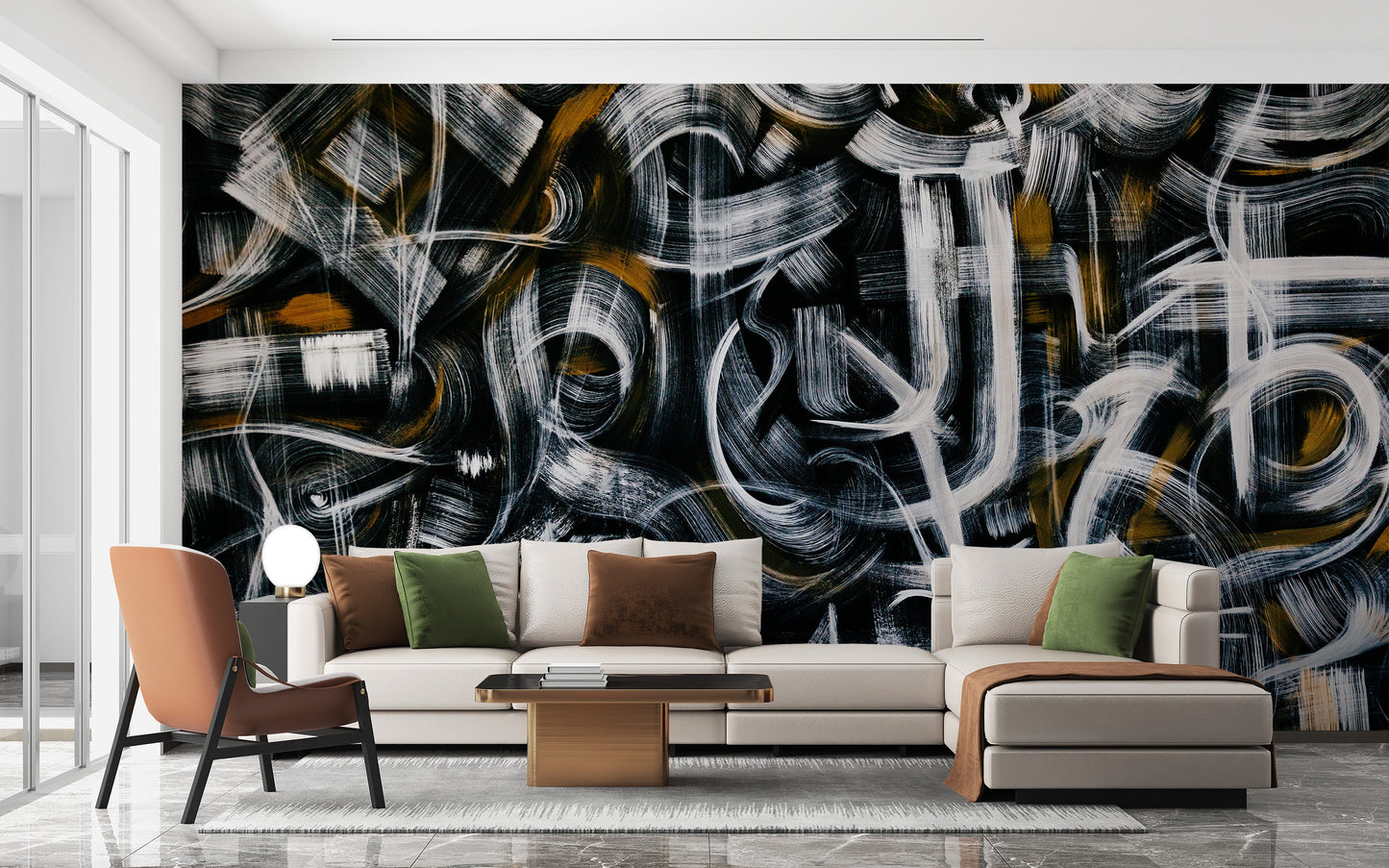 Modern abstract graffiti wall mural wallpaper