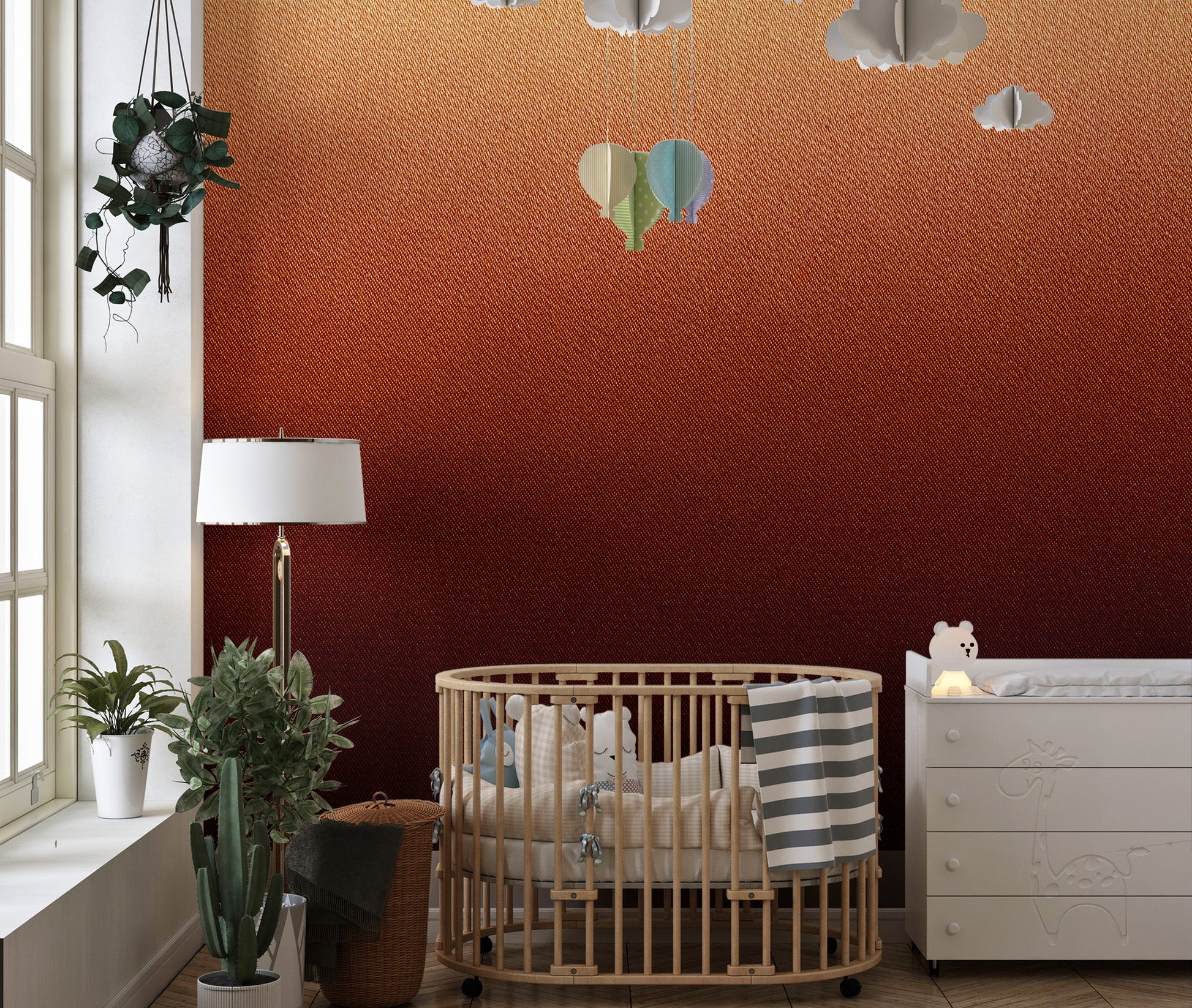 Vibrant abstract ombre wallpaper mural for statement walls.