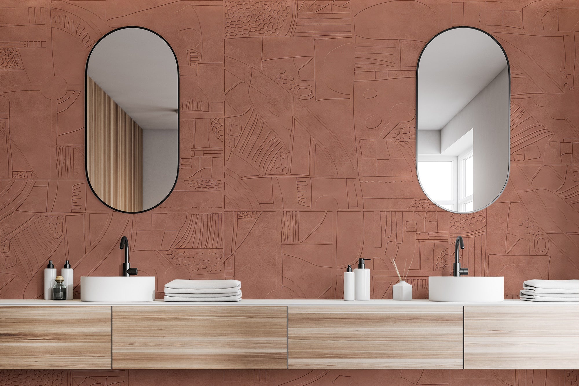 Mystic Terracotta Wall Mural - Giffywalls